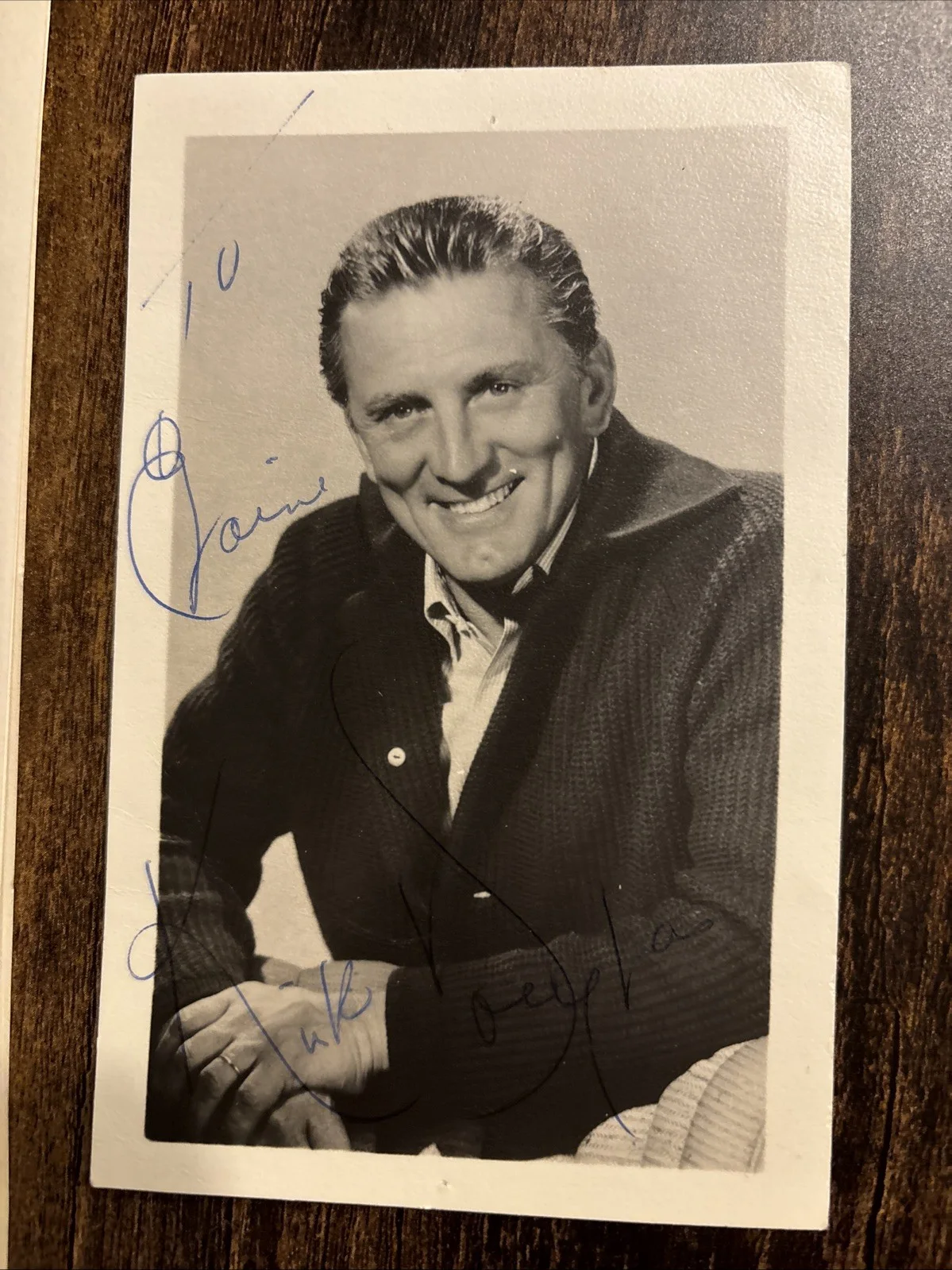 Kirk Douglas Signed Photo Plus Included 4pg Biography Hollywood Movie Autograph, изображение 2