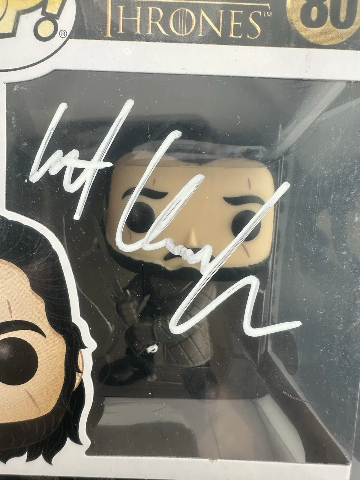 Kit Harington — Kit Harington Signed GOT Jon Snow Funko Pop #80 Beckett Witnessed, image 2