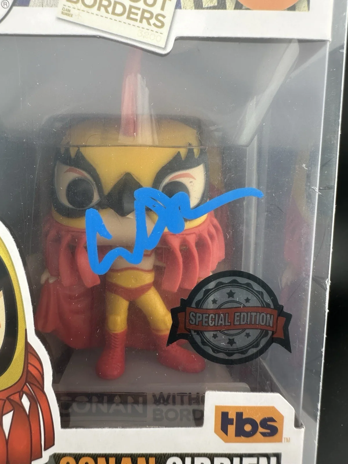 CONAN O'BRIEN — CONAN O'BRIEN SIGNED FUNKO 23 LUCHADOR CONAN AUTHENTIC AUTOGRAPH BECKETT BAS COA, изображение 2
