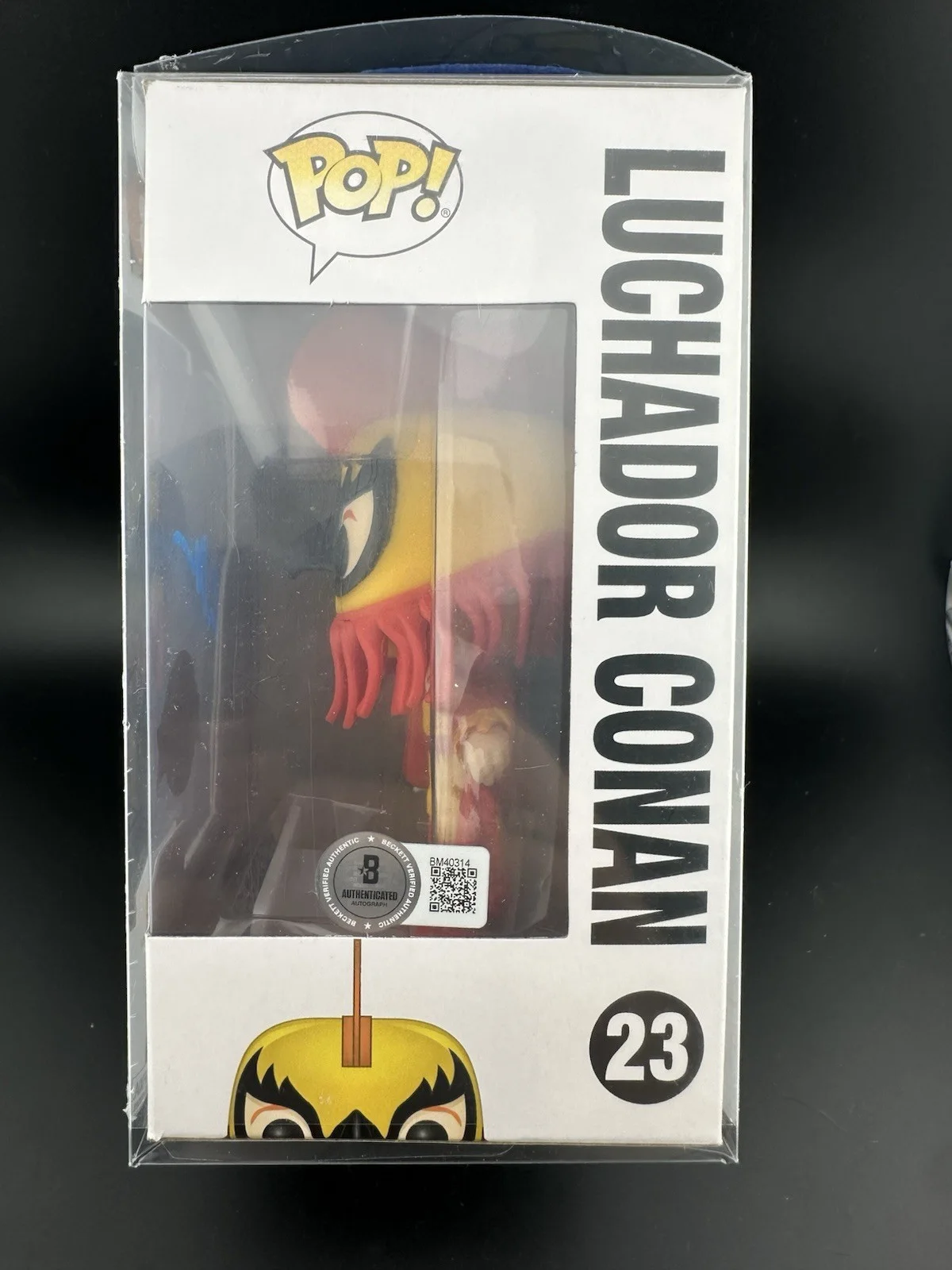 CONAN O'BRIEN — CONAN O'BRIEN SIGNED FUNKO 23 LUCHADOR CONAN AUTHENTIC AUTOGRAPH BECKETT BAS COA, изображение 4