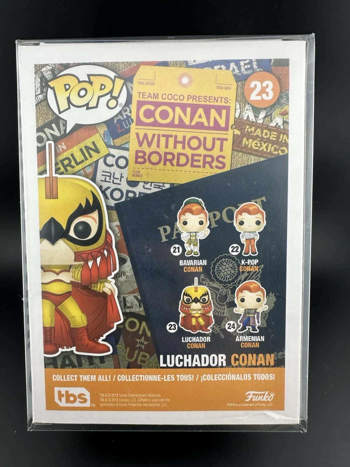 CONAN O'BRIEN — CONAN O'BRIEN SIGNED FUNKO 23 LUCHADOR CONAN AUTHENTIC AUTOGRAPH BECKETT BAS COA, изображение 5