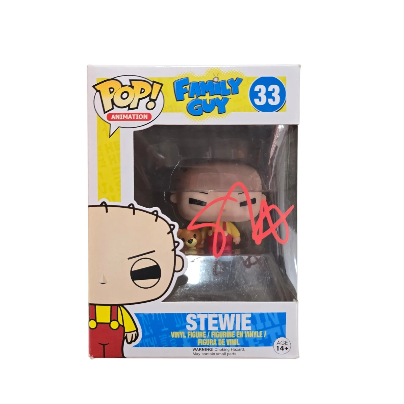 Seth MacFarlane — Seth MacFarlane Signed Stewie Funko 33 Family Guy SWAU Authenticated RARE
