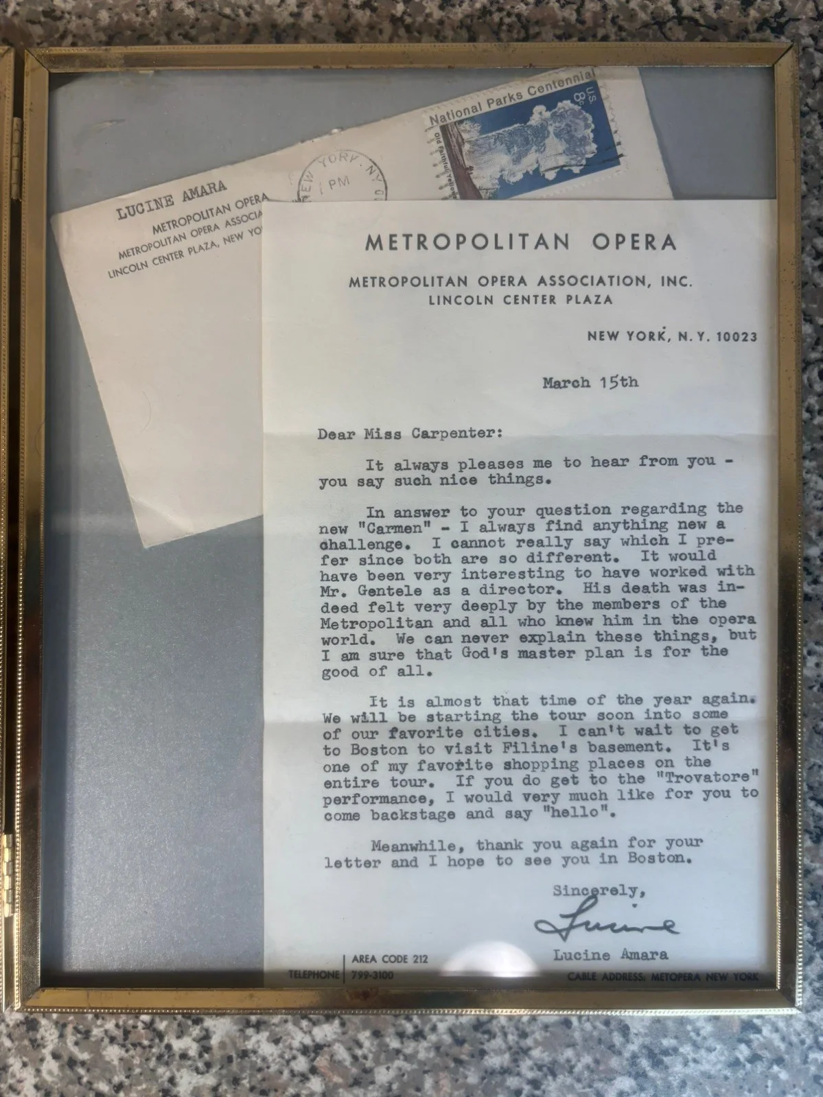 Lucine Amara Opera Ephemera Collection Hand Written Signed Letters Photos Record, image 4