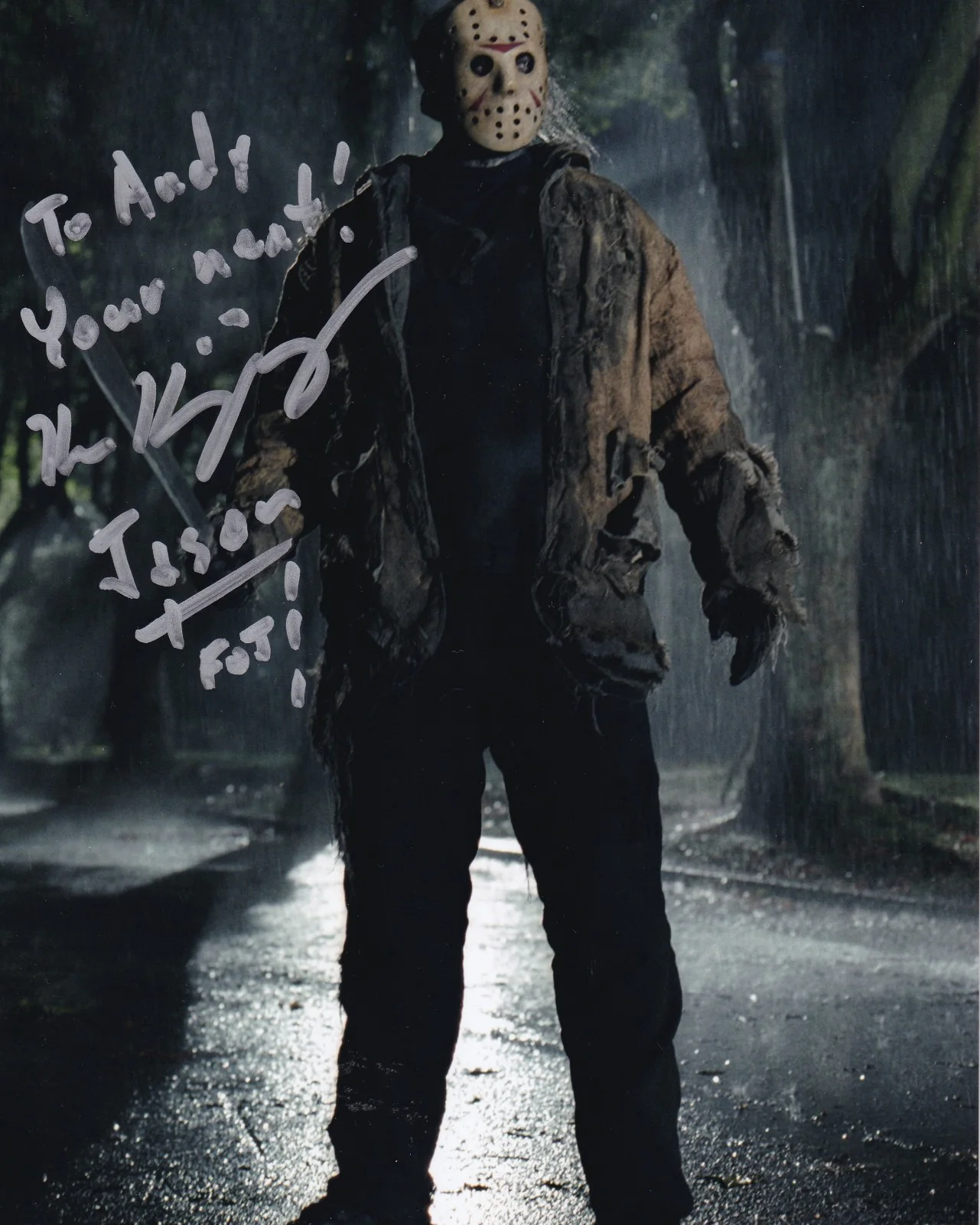 Ken Kirzinger — Ken Kirzinger as Jason Vorhees Freddy VS Jason Signed 8x10 Photo COA