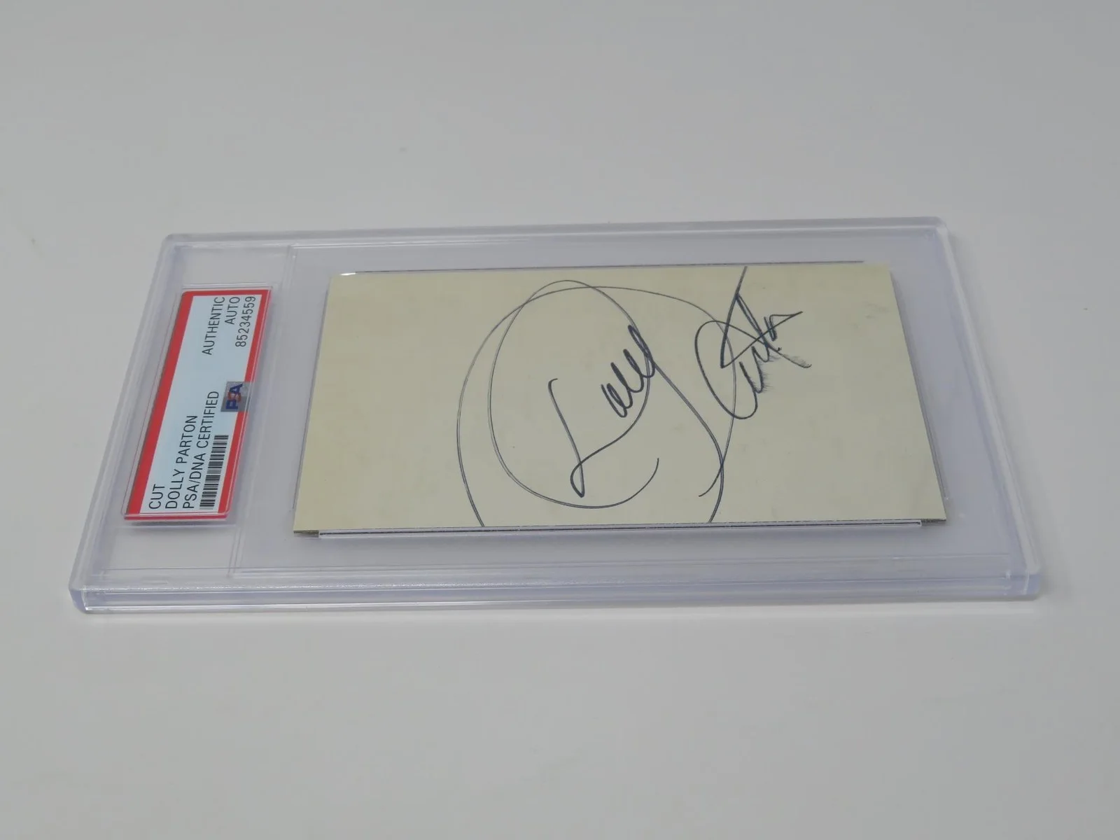 DOLLY PARTON Signed Autograph 3x5 Index Card Cut Page Slab PSA JSA, image 5