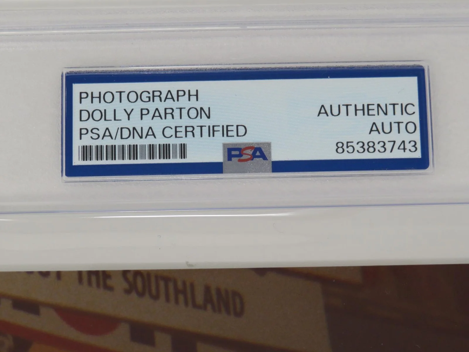 DOLLY PARTON Signed Autograph Auto 5x7 Photo Slab PSA JSA, image 3