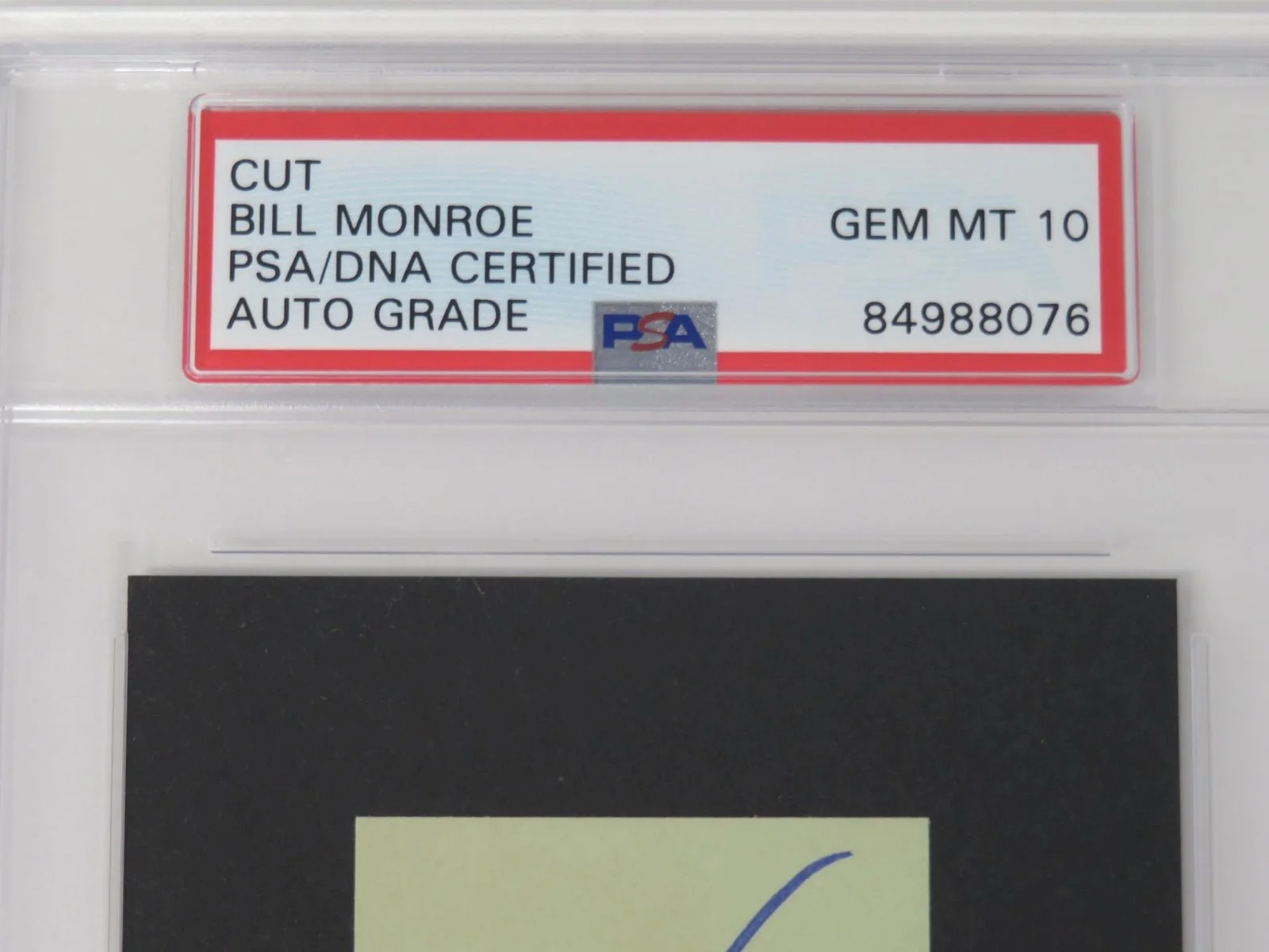 BILL MONROE Signed Autograph 3x5 Index Card Cut Page Slab JSA PSA 10 Auto, image 5
