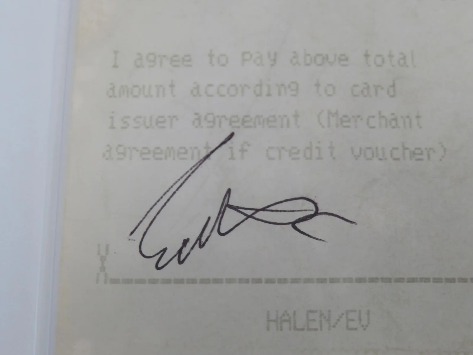 Eddie Van Halen VAN HALEN Signed Autograph Auto 1999 CC Receipt Slab PSA JSA, изображение 2