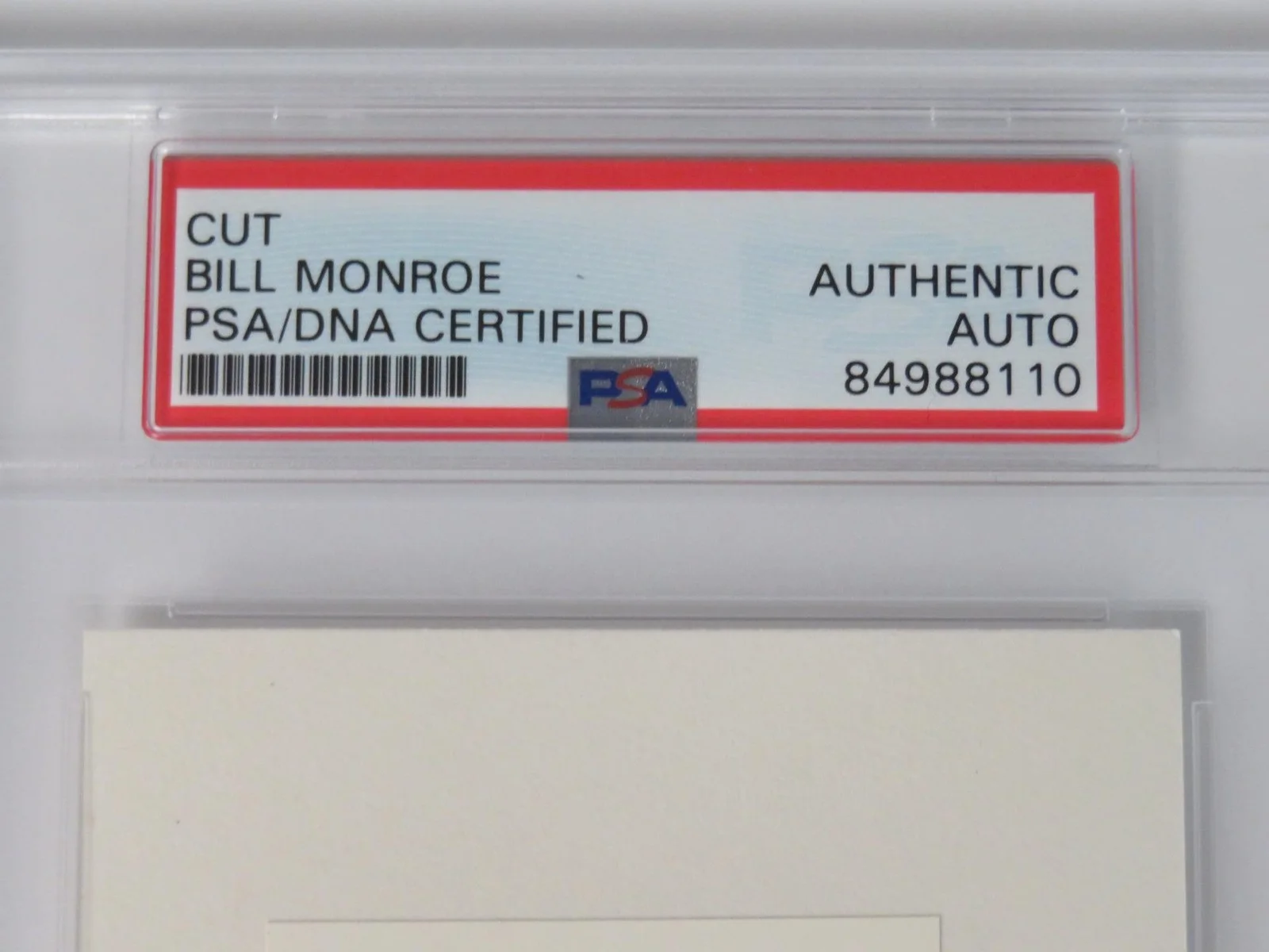 BILL MONROE Signed Autograph Auto 3x5 Index Card Cut Page Slab JSA PSA, image 5