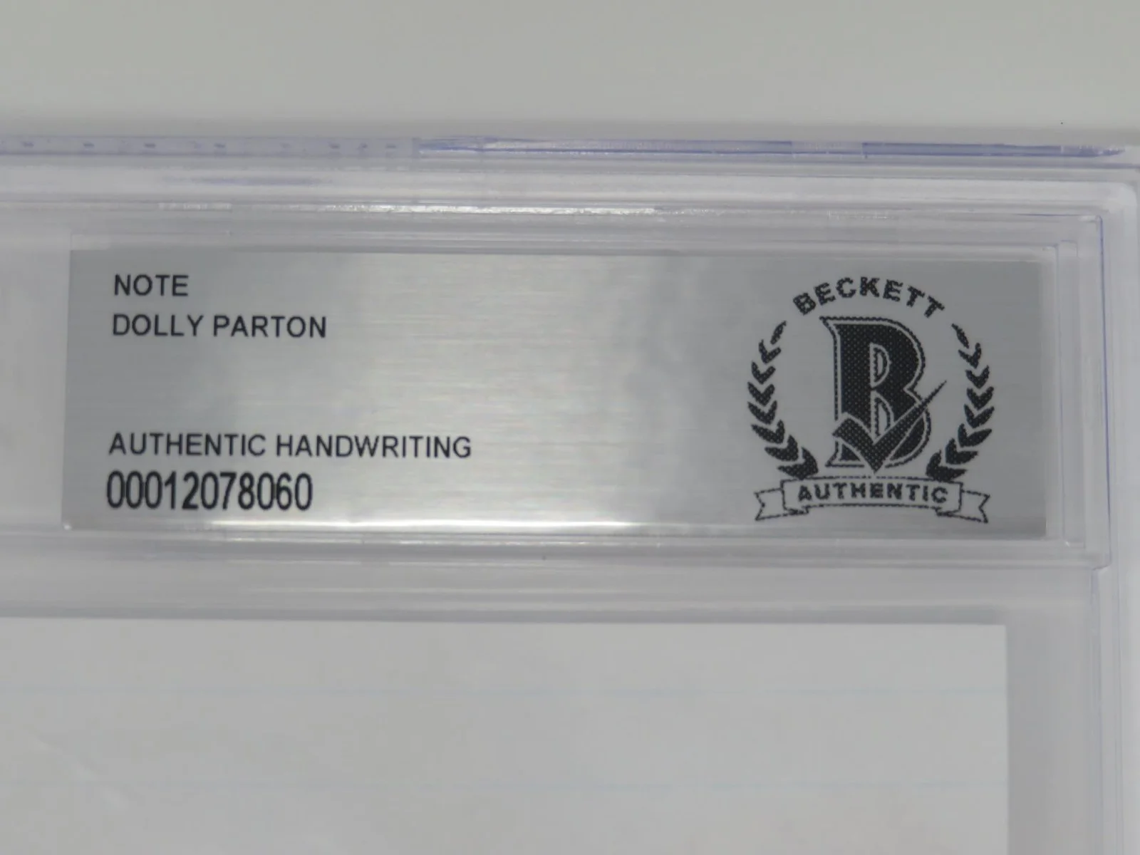 DOLLY PARTON Handwritten "To Do" List Personal Note Slab - Signed Auto BAS JSA, image 5