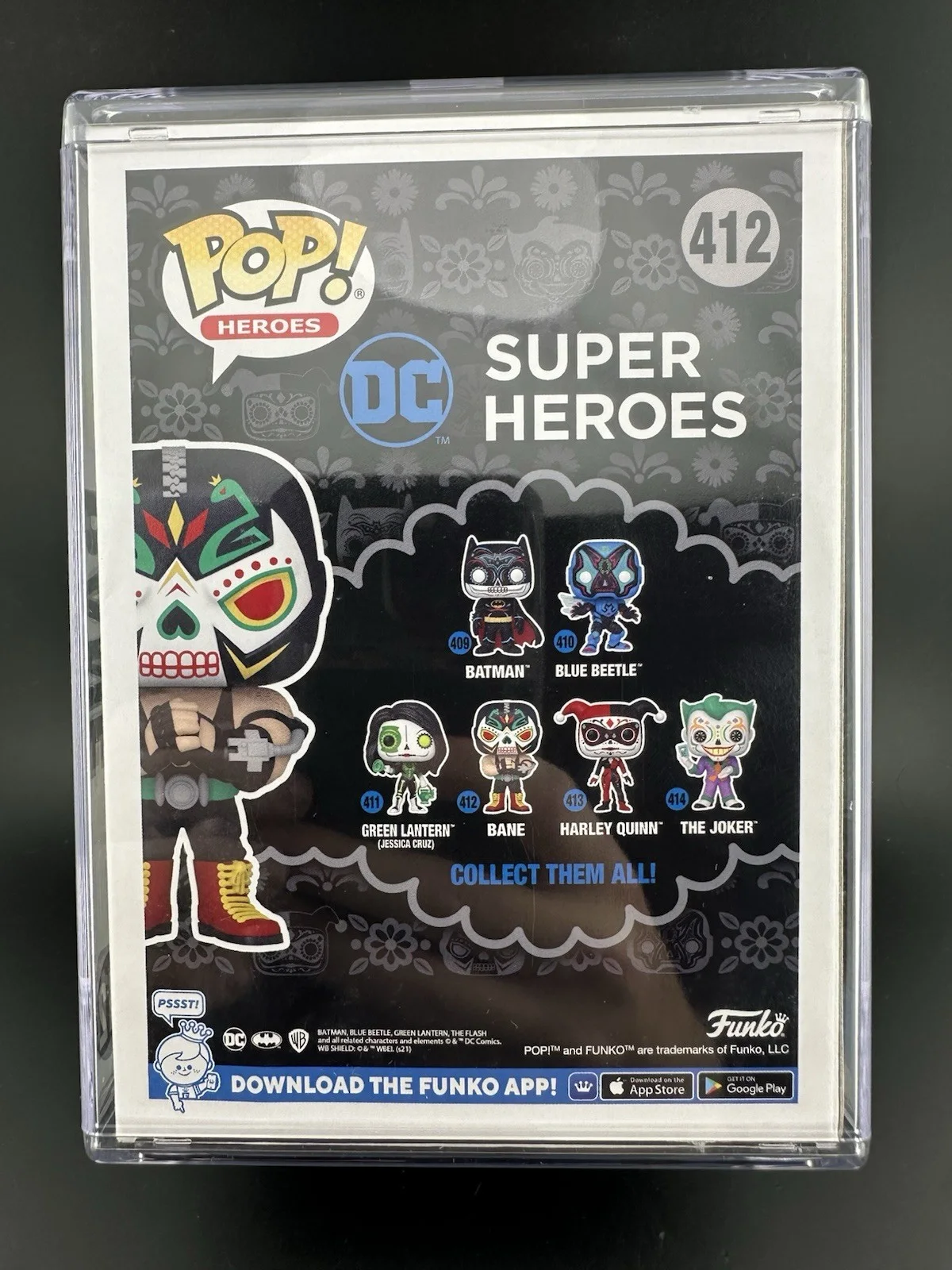 Tom Hardy — Tom Hardy Signed Super Heroes Bane Funko Pop #412 Limited Edition Glow In Dark, image 5