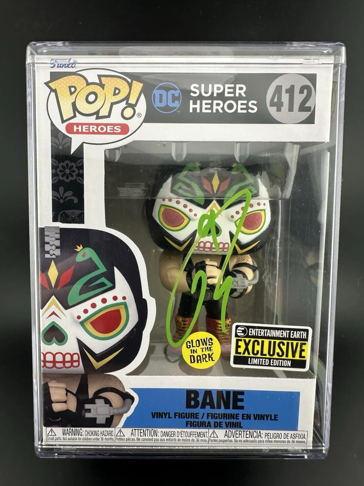 Tom Hardy — Tom Hardy Signed Super Heroes Bane Funko Pop #412 Limited Edition Celebrity Auth