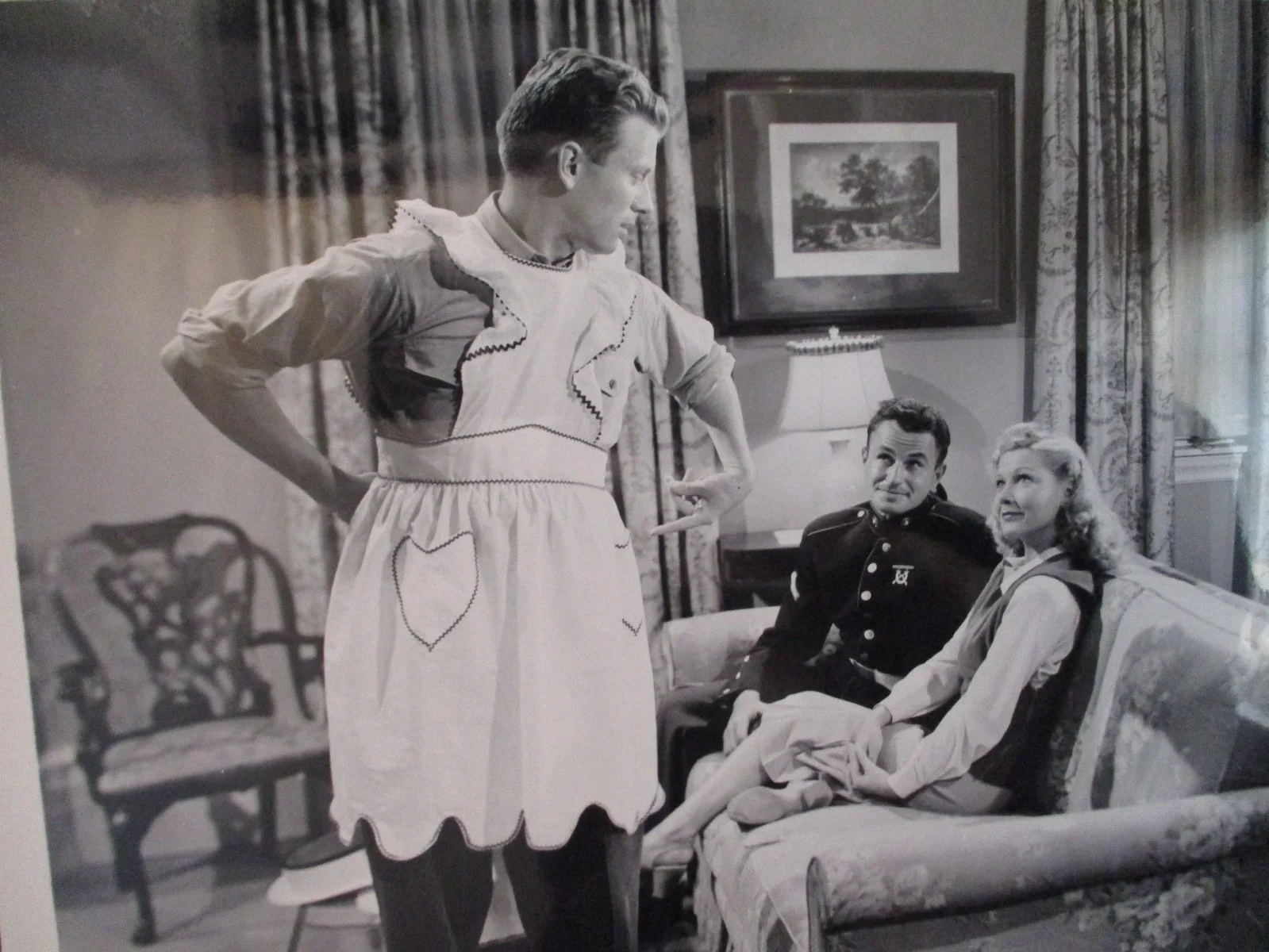 Noah Beery/Grace McDonald/David Bruce(GUNG HO!)1950's 10 x 8 B & W Press Photo, изображение 2
