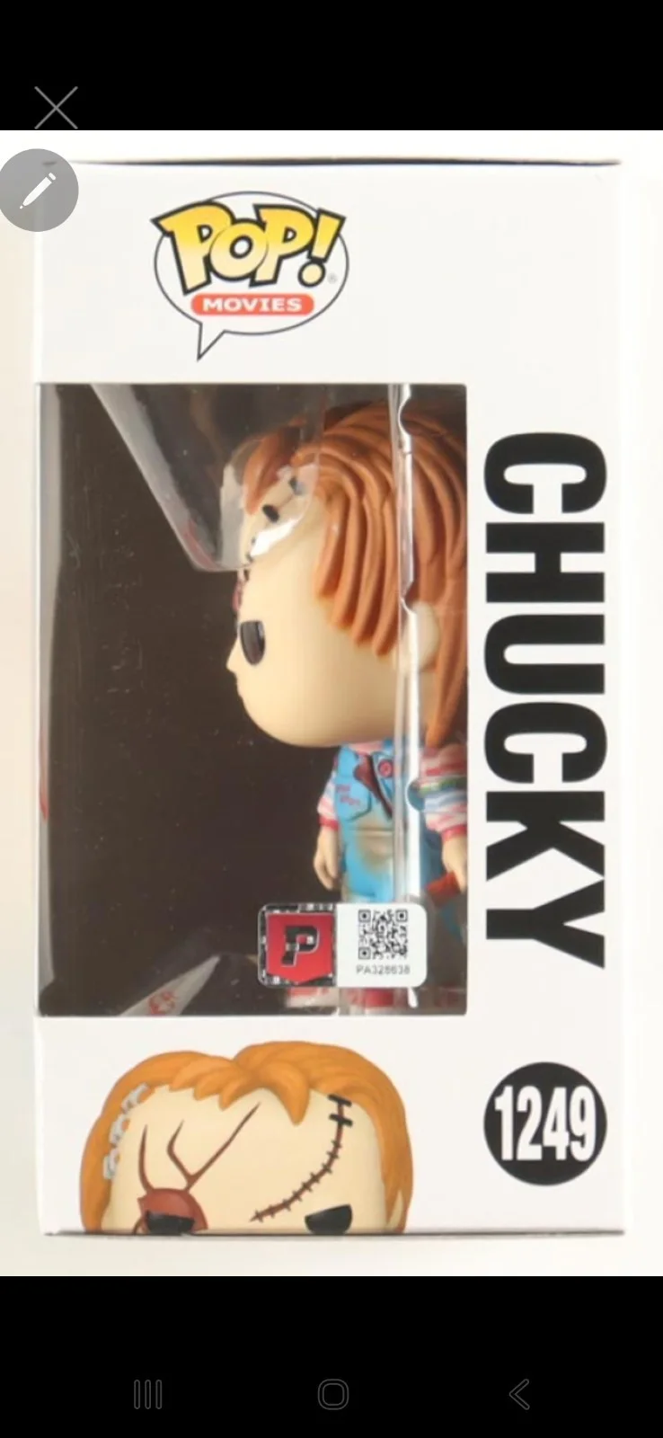 Alex Vincent, Chris Sarandon — Chris Sarandon & Alex Vincent Signed Childs Play .Funko Pop #1249 auto PA COA, image 2