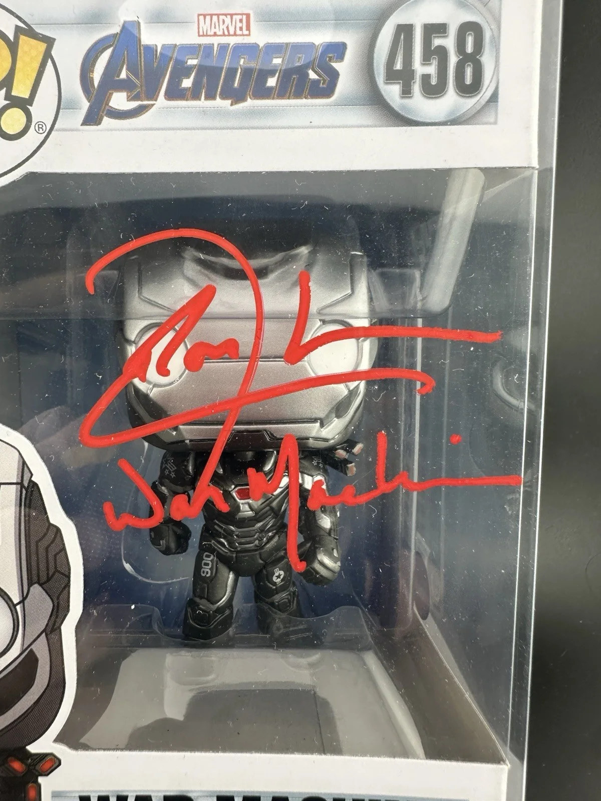 Don Cheadle Signed Inscribed War Machine Civil War Funko Pop 458 Exclusive JSA, изображение 2