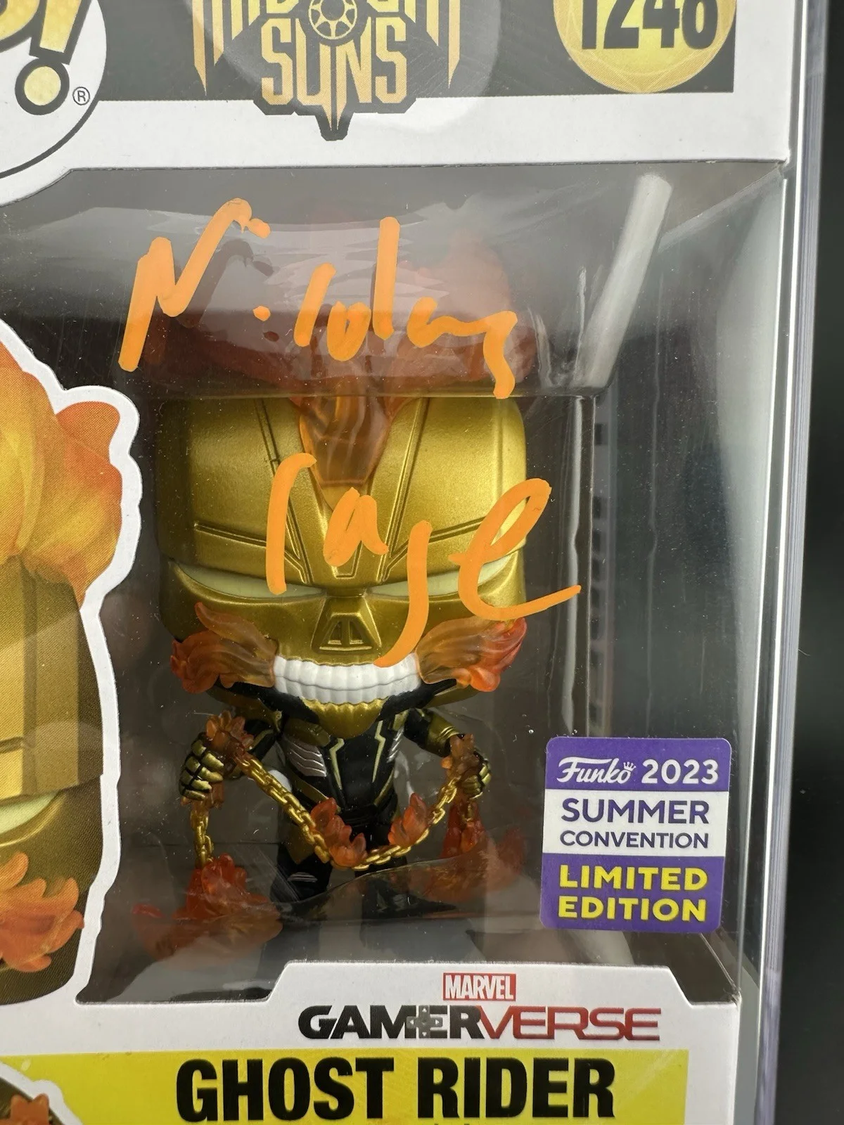 Nicolas Cage — Nicolas Cage Signed Ghost Rider Funko Pop #1248 Celebrity Authentics COA RARE, image 2