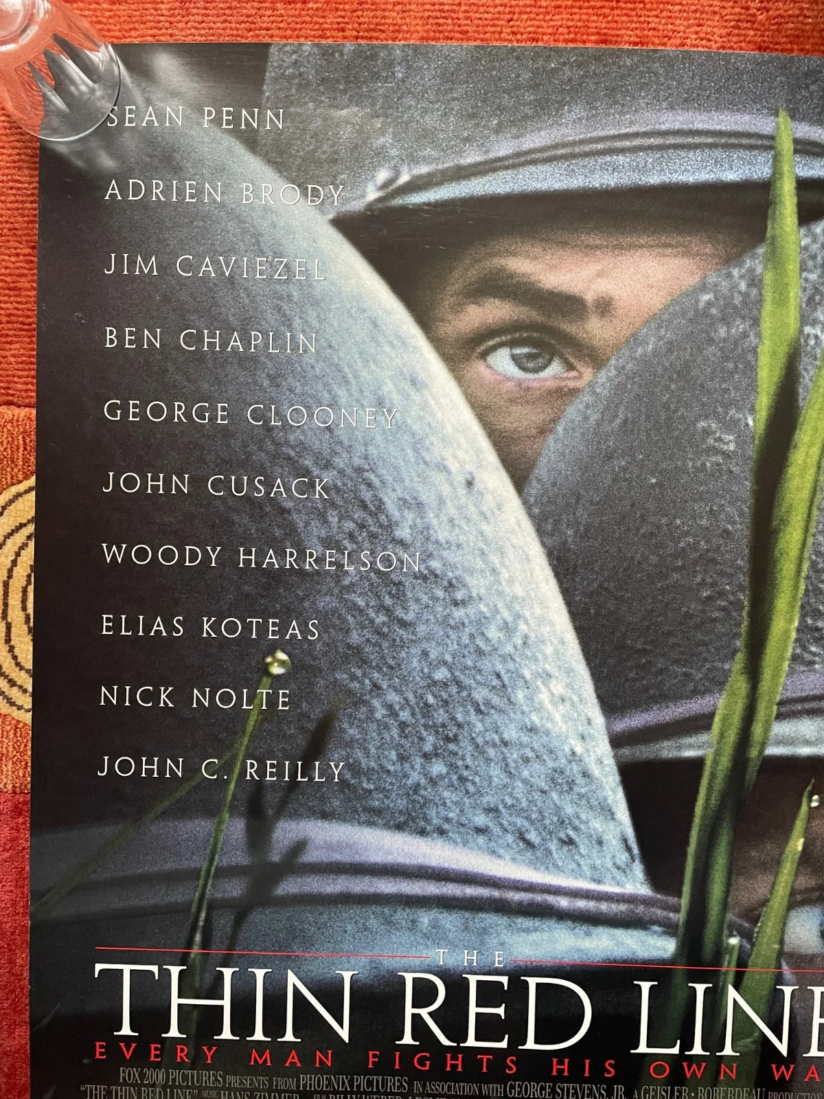 THE THIN RED LINE (1998) Original One Sheet War Movie Poster Terrence Malick, image 2