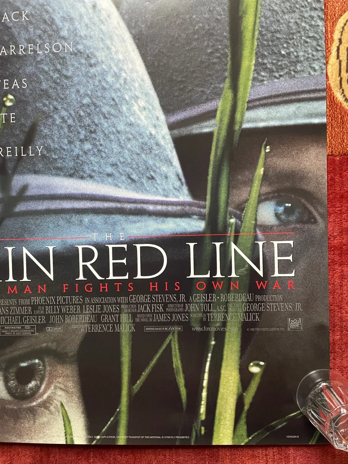 THE THIN RED LINE (1998) Original One Sheet War Movie Poster Terrence Malick, image 5