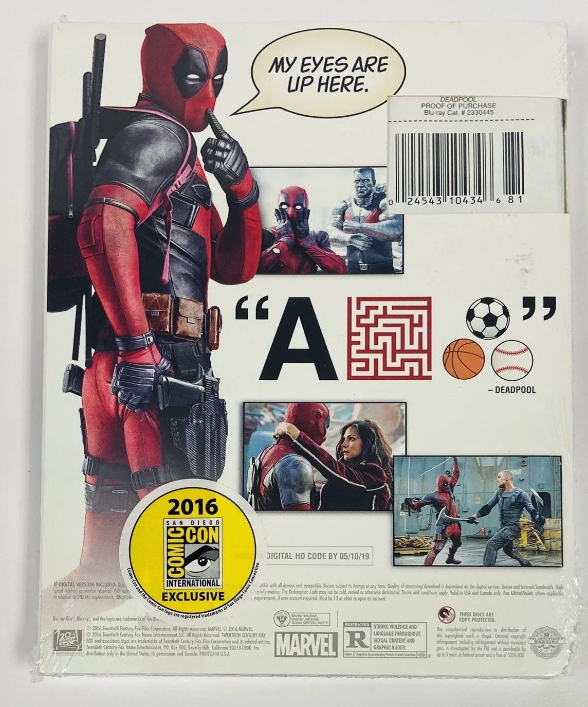 Ryan Reynolds, Rob Liefeld, Tim Miller — Deadpool BluRay 2016 SDCC Exclusive Autograph Signed & 1/1 Sketch Ryan Reynolds, изображение 2