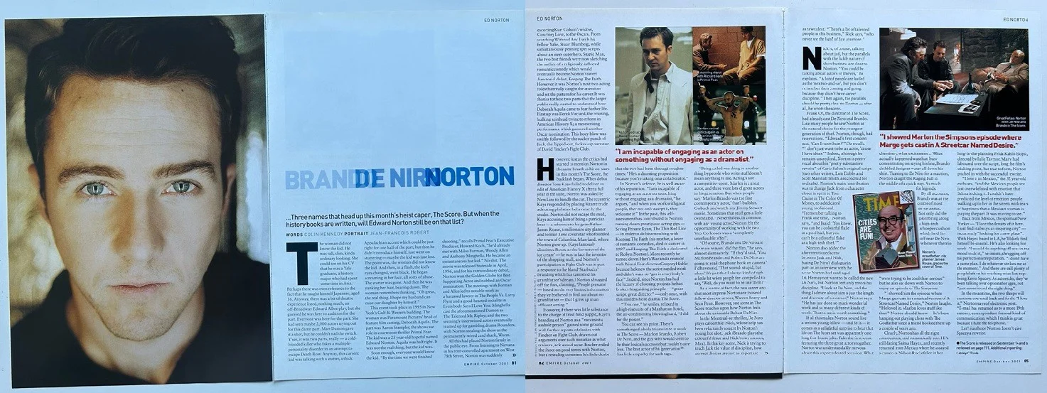 EDWARD NORTON - 2001 full page UK magazine poster, image 2