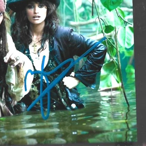 Hand signed 8 x 10 Photo Johnny Depp, Penelope Cruz "Pirates of the Carribean", изображение 3