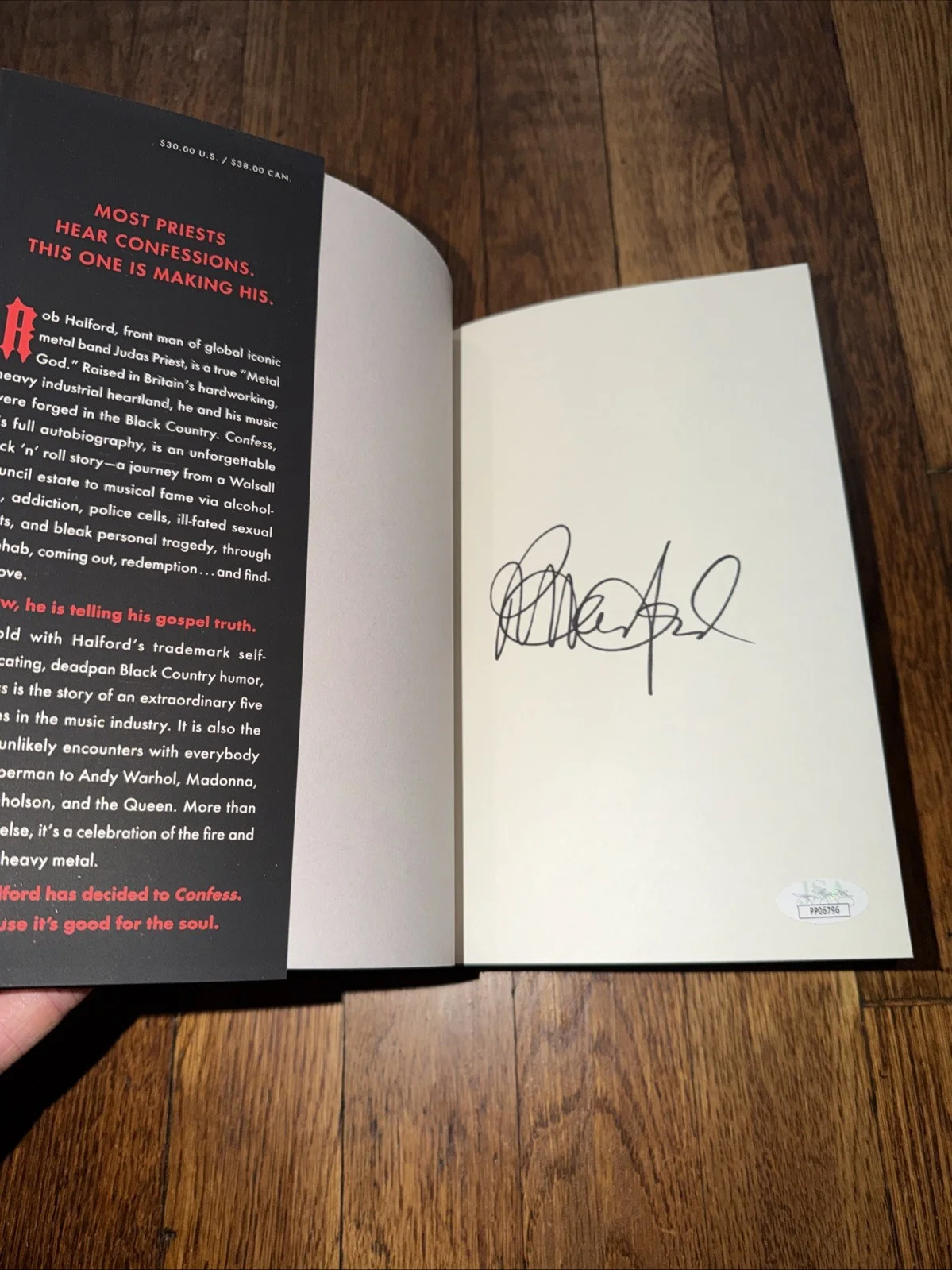 Rob Halford Signed Autographed Book “Confess” Judas Priest Frontman, image 2