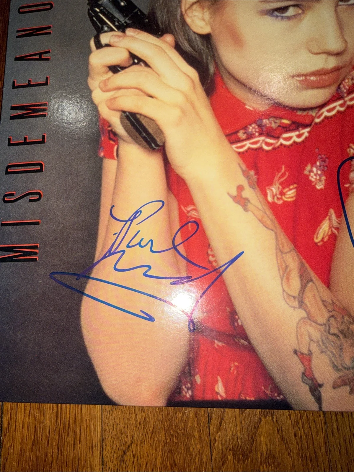 UFO Band Signed Autographed Misdemeanor Vinyl Record Phil Mogg Paul Raymond JSA, image 2