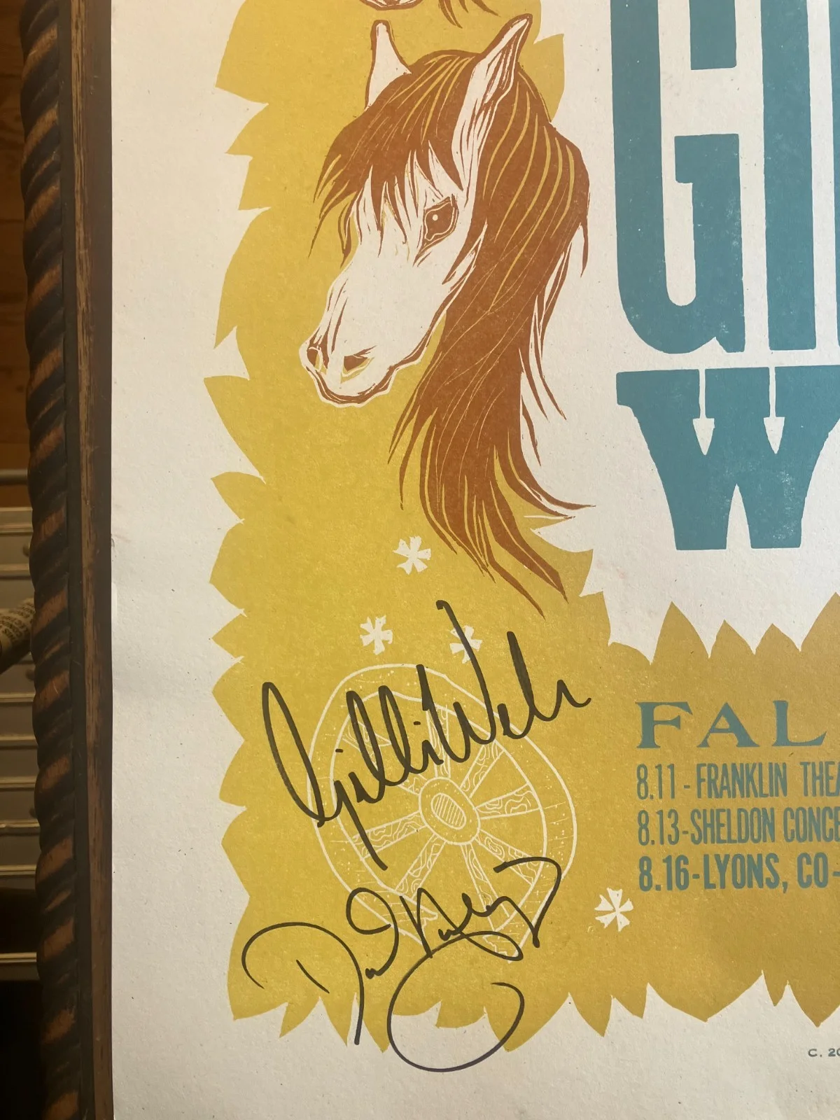Gillian Welch & David Rawlings Signed Original Concert Poster Autographed, изображение 2