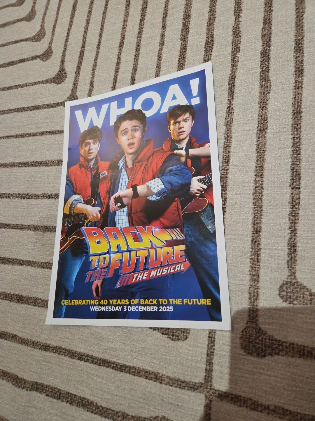 Back To The Future Musical 40th Anniversary Limited Edition Poster UK West End, изображение 2