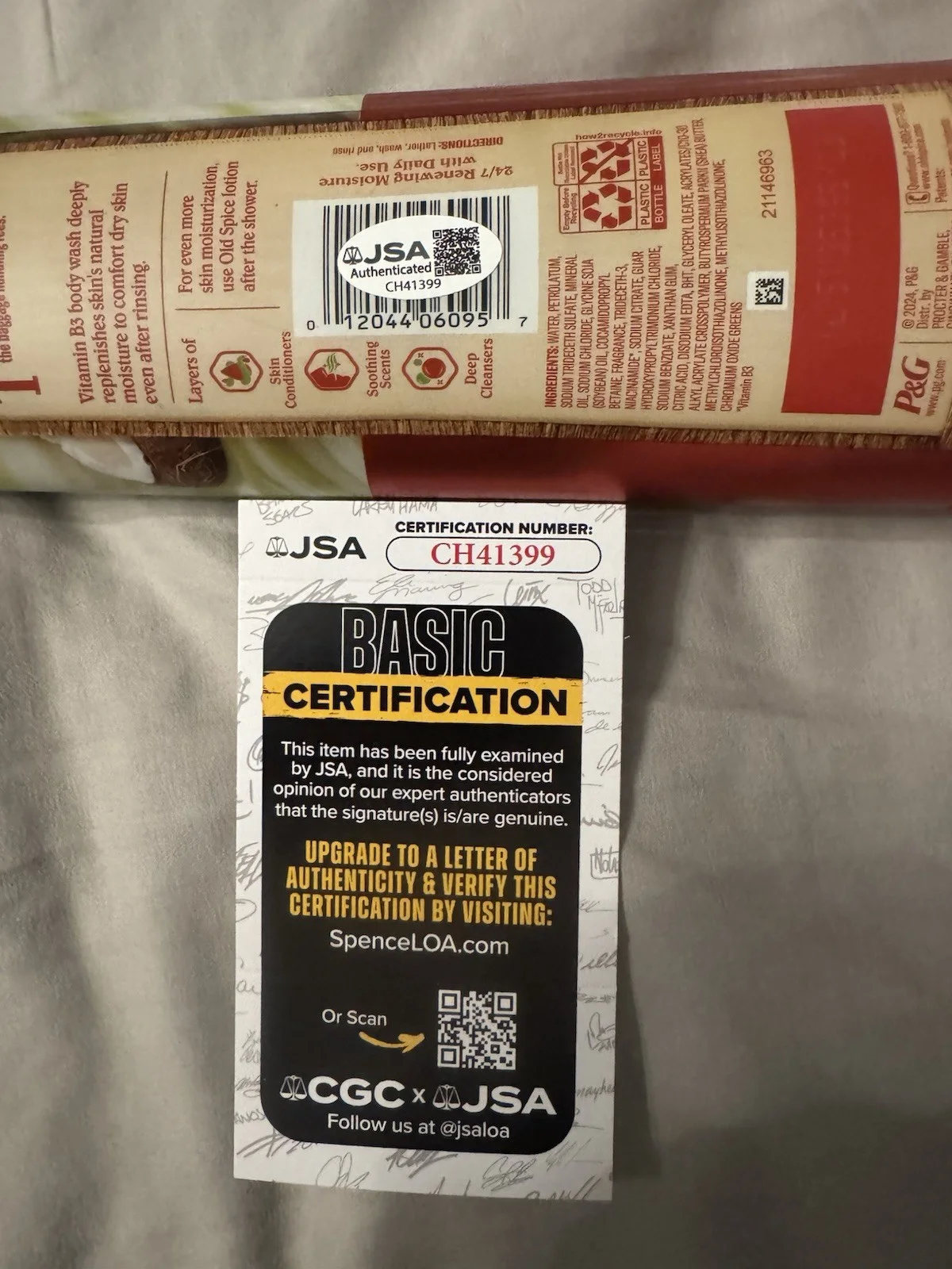 Deon Cole — Deon Cole SIGNED AUTOGRAPHED Old Spice Super Hydration Body Wash Blackish JSA, image 2