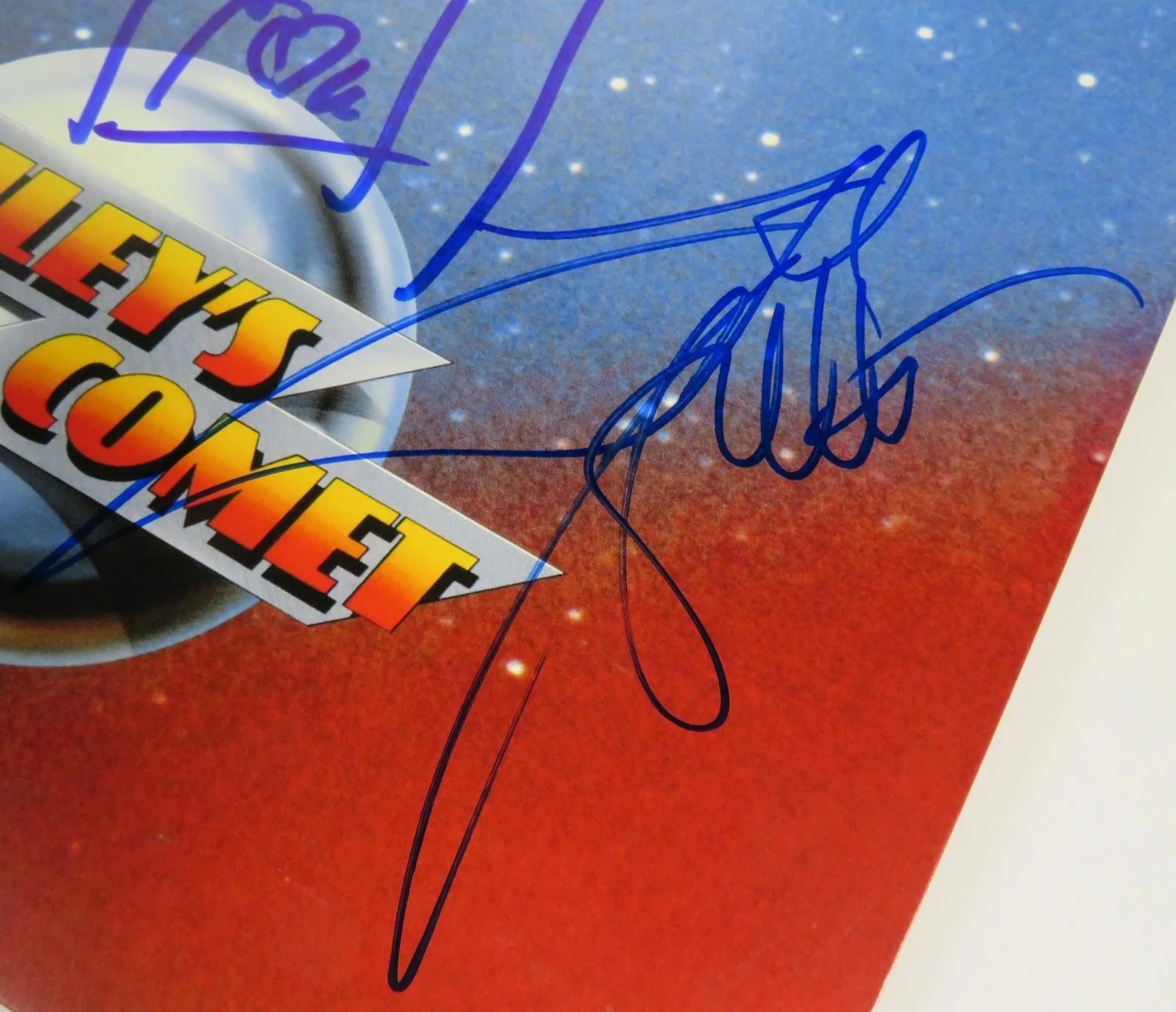 Ace Frehley KISS Signed Autograph Auto "Frehley's Comet" Album Vinyl LP by 4 JSA, изображение 3