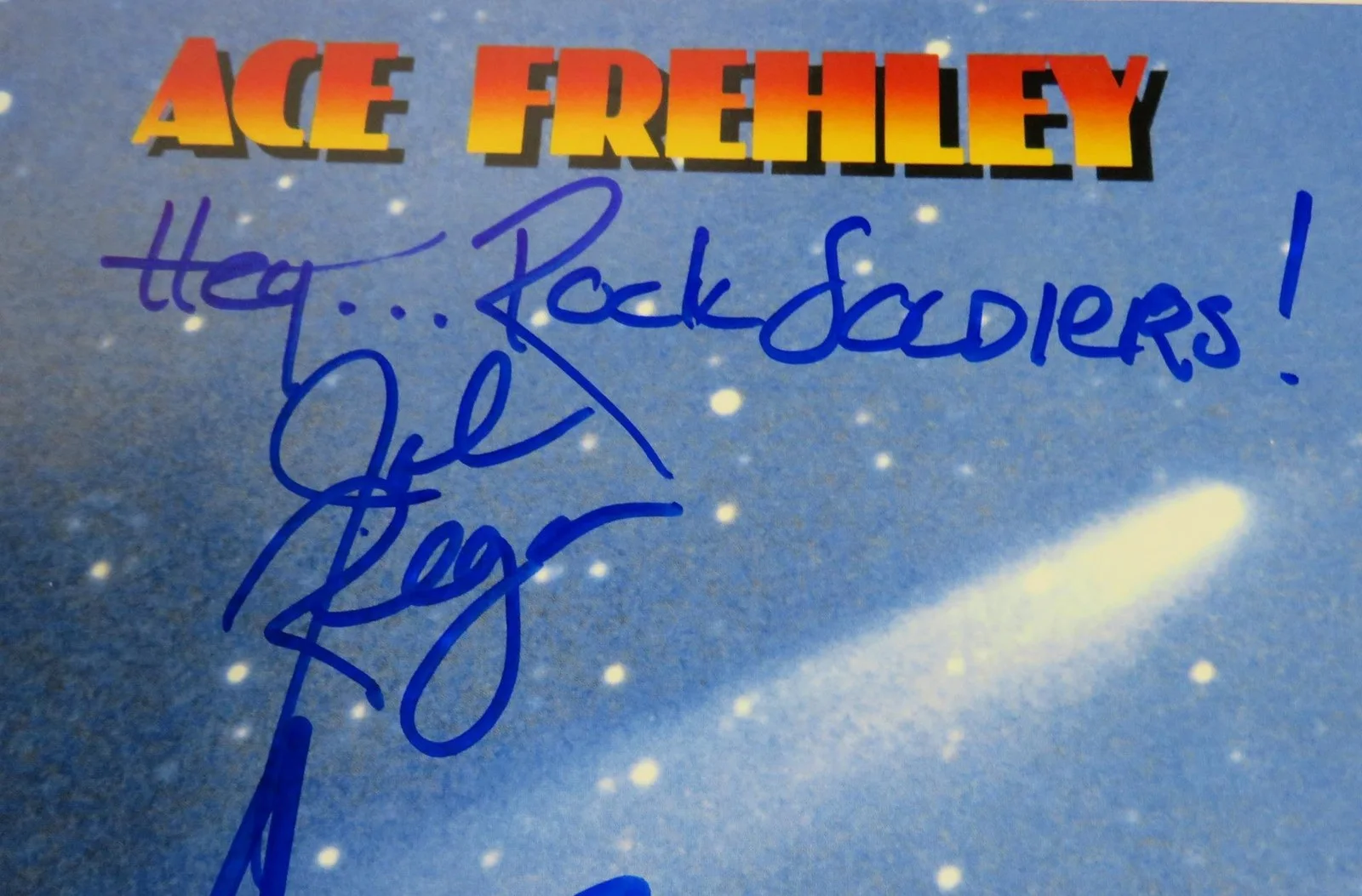 Ace Frehley KISS Signed Autograph Auto "Frehley's Comet" Album Vinyl LP by 4 JSA, изображение 4