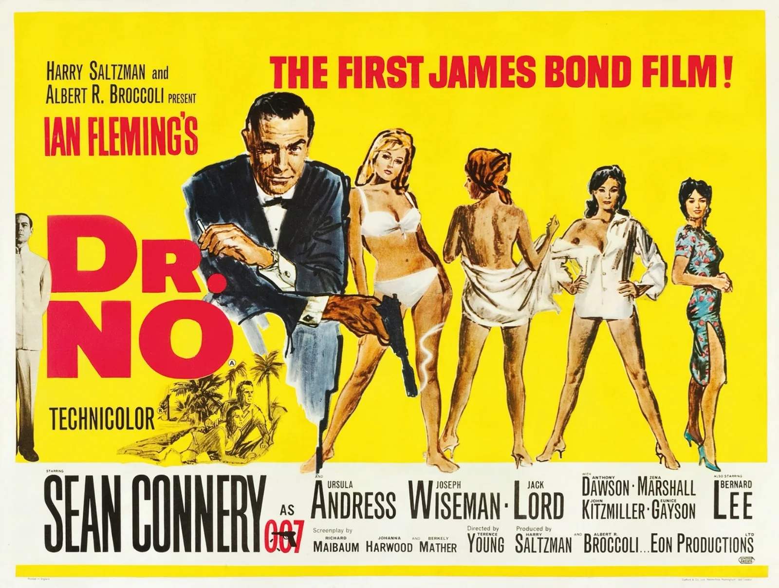 Vintage Style Dr No (1962) 7x Lobby Cards Premium Reproduction Postcards, изображение 3