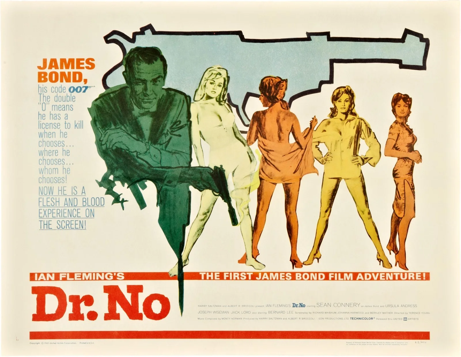 Vintage Style Dr No (1962) 7x Lobby Cards Premium Reproduction Postcards, изображение 4