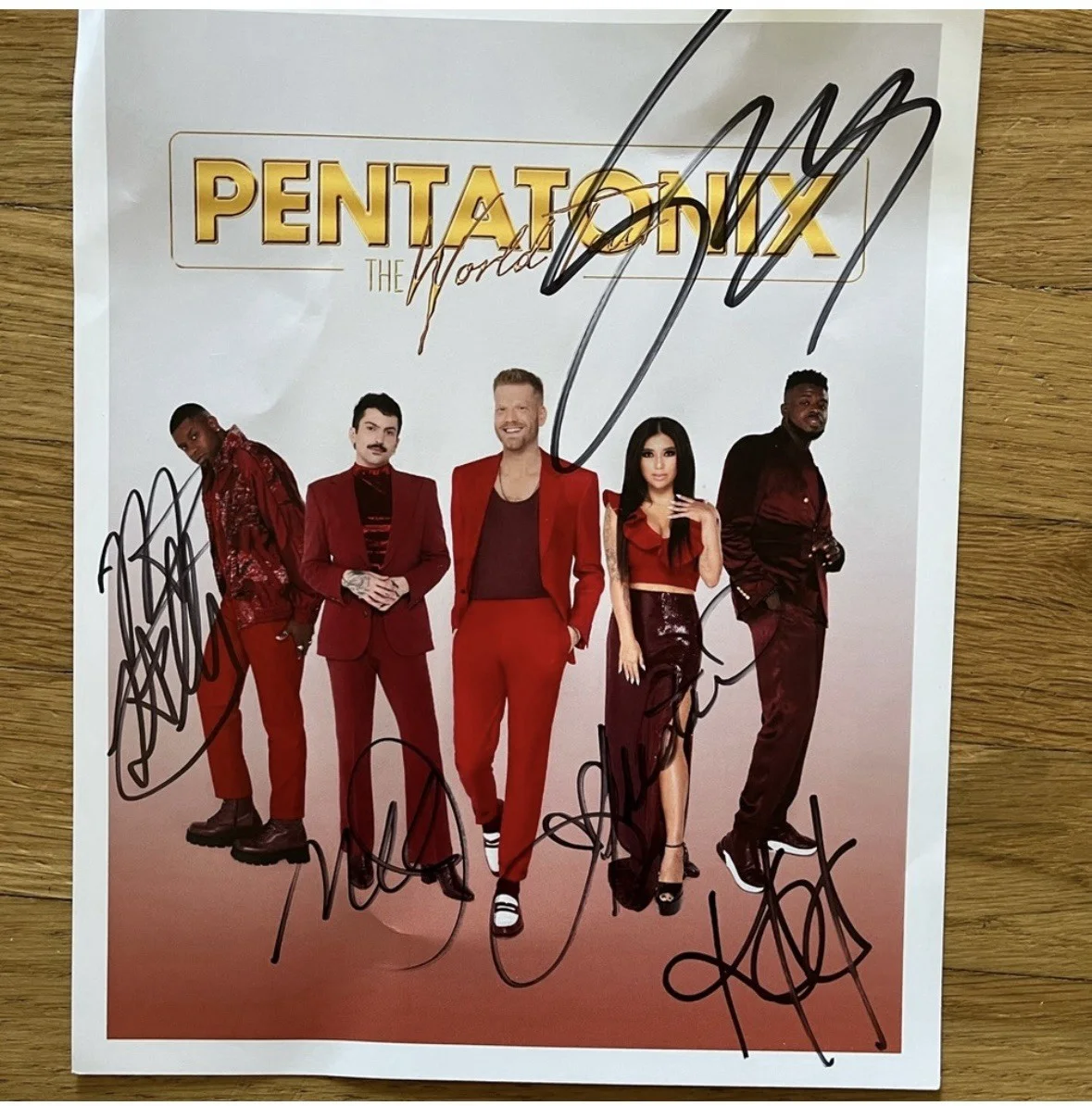 Pentatonix World Tour 2023 tote bag with lanyard, autographs, and VIP pass, изображение 2