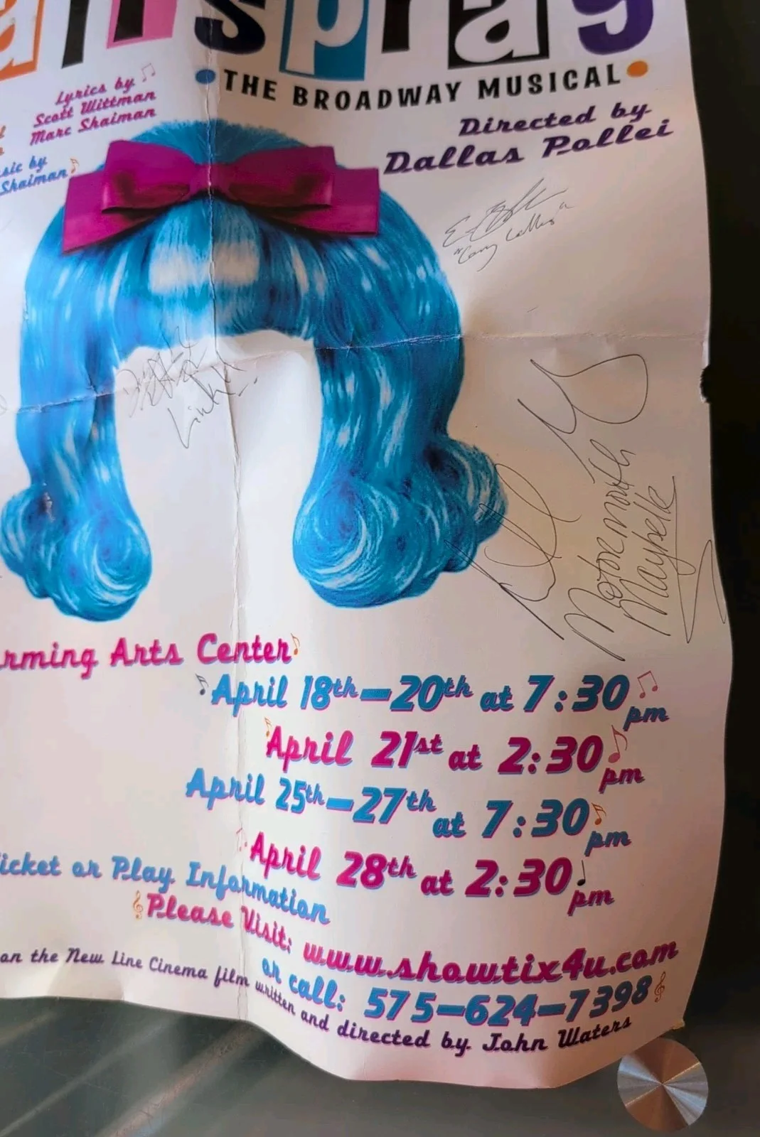 Cast — HAIRSPRAY Broadway Cast SIGNED / AUTOGRAPHED Poster, Broadway Musical 14x22, изображение 2