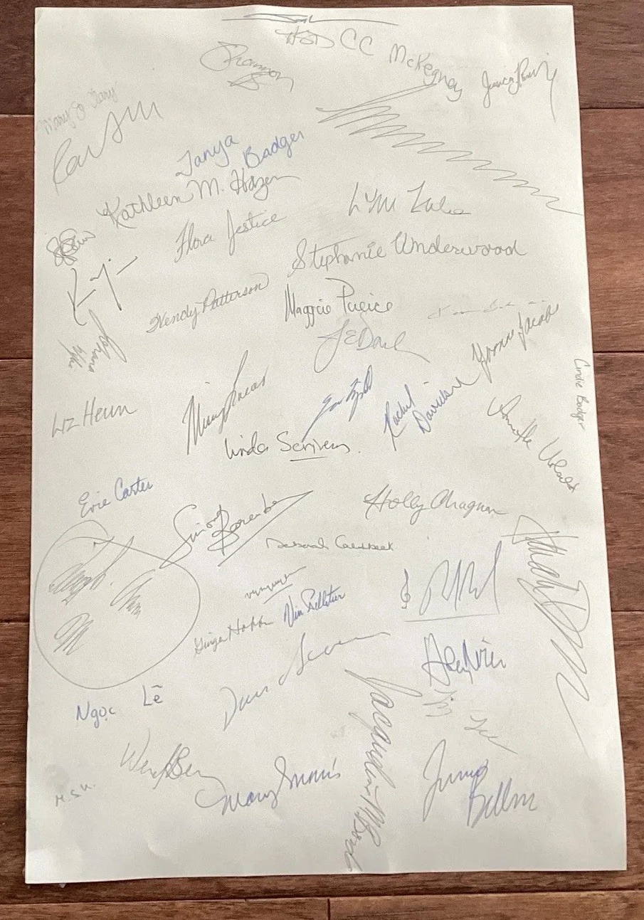 Cast — Rare The Mill Project Poster Dance & Theatre Signed By Cast. Winooski Vermont, image 5