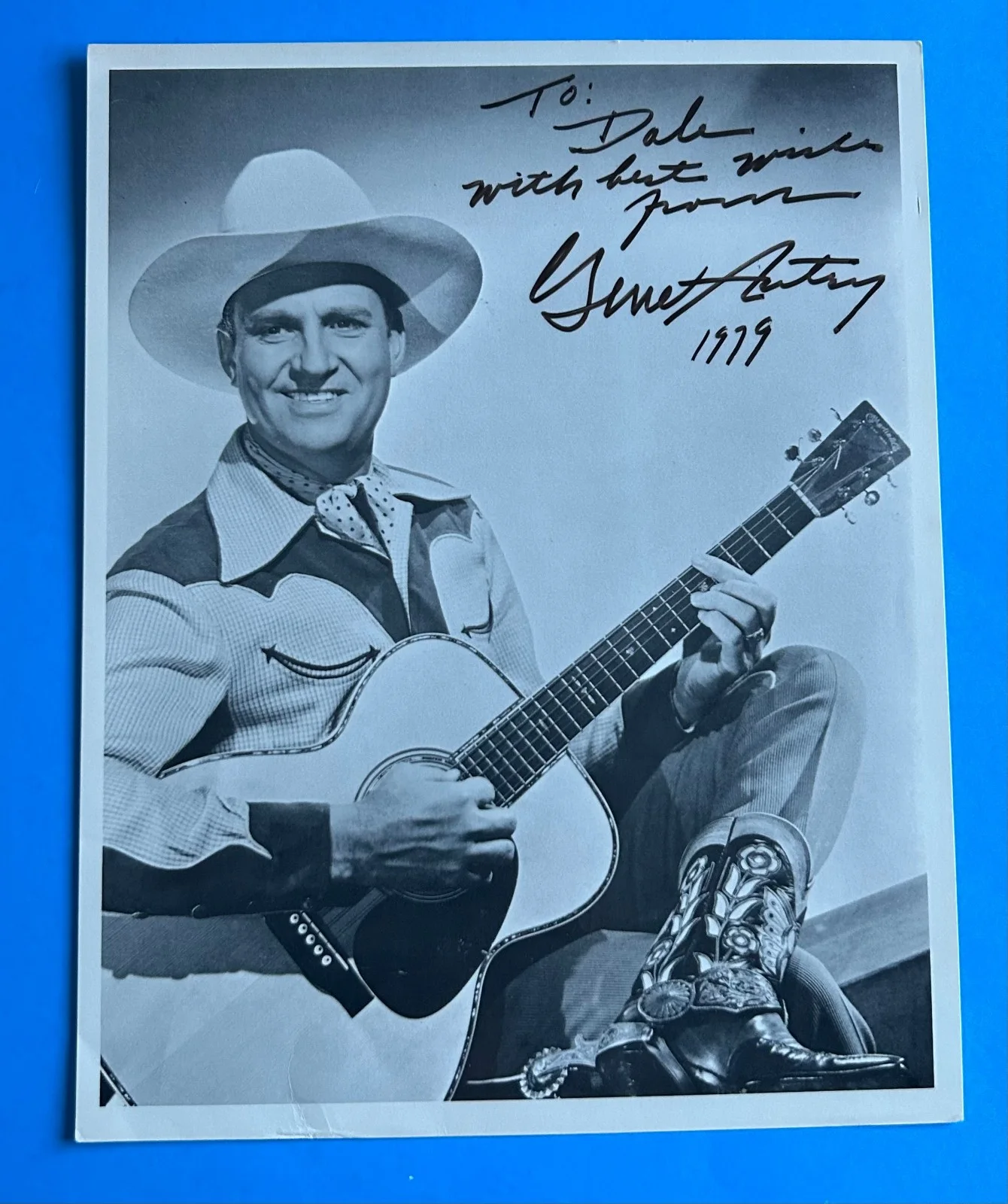 Gene Autry — Gene Autry (Actor, Musician, Singer, Composer, ) Hand Autographed Signed Photo