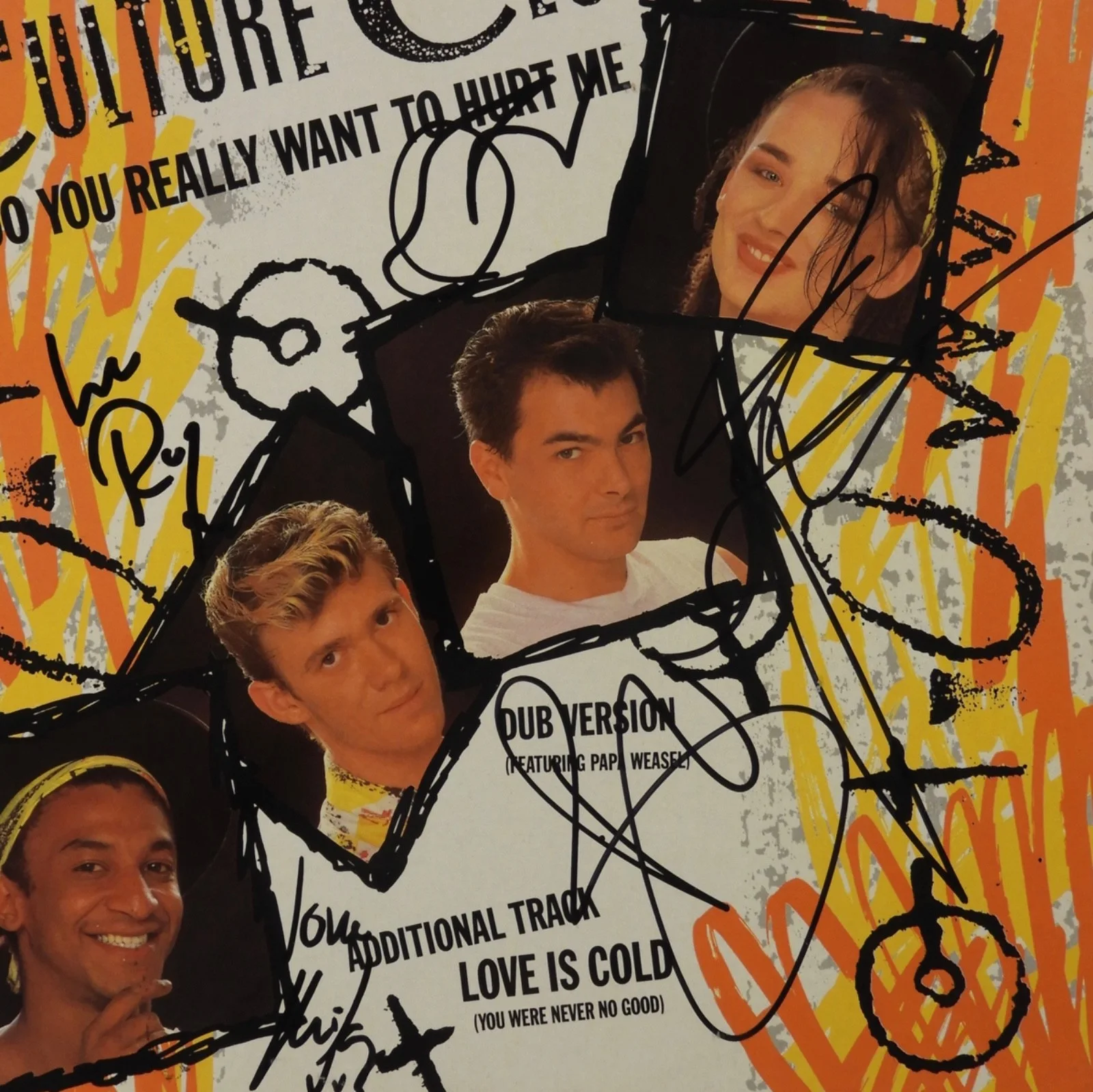 Culture Club JSA Signed Autograph Album Record Vinyl Boy George Fully Signed, image 2