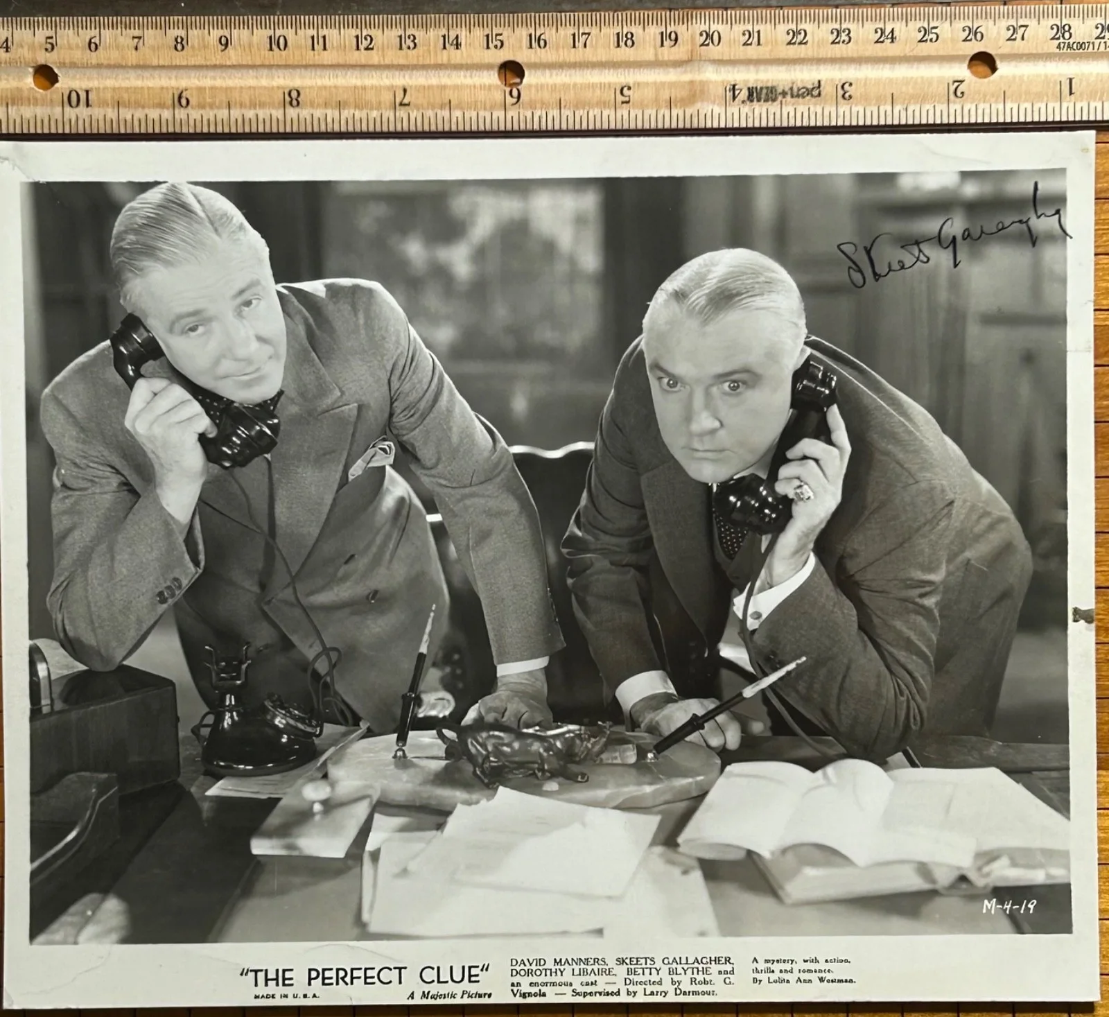SKEETS GALLAGHER—SIGNED PHOTO—W C FIELDS•CAPRA•SWANSON•BURNS+ALLEN•OAKIE•GABLE, изображение 3