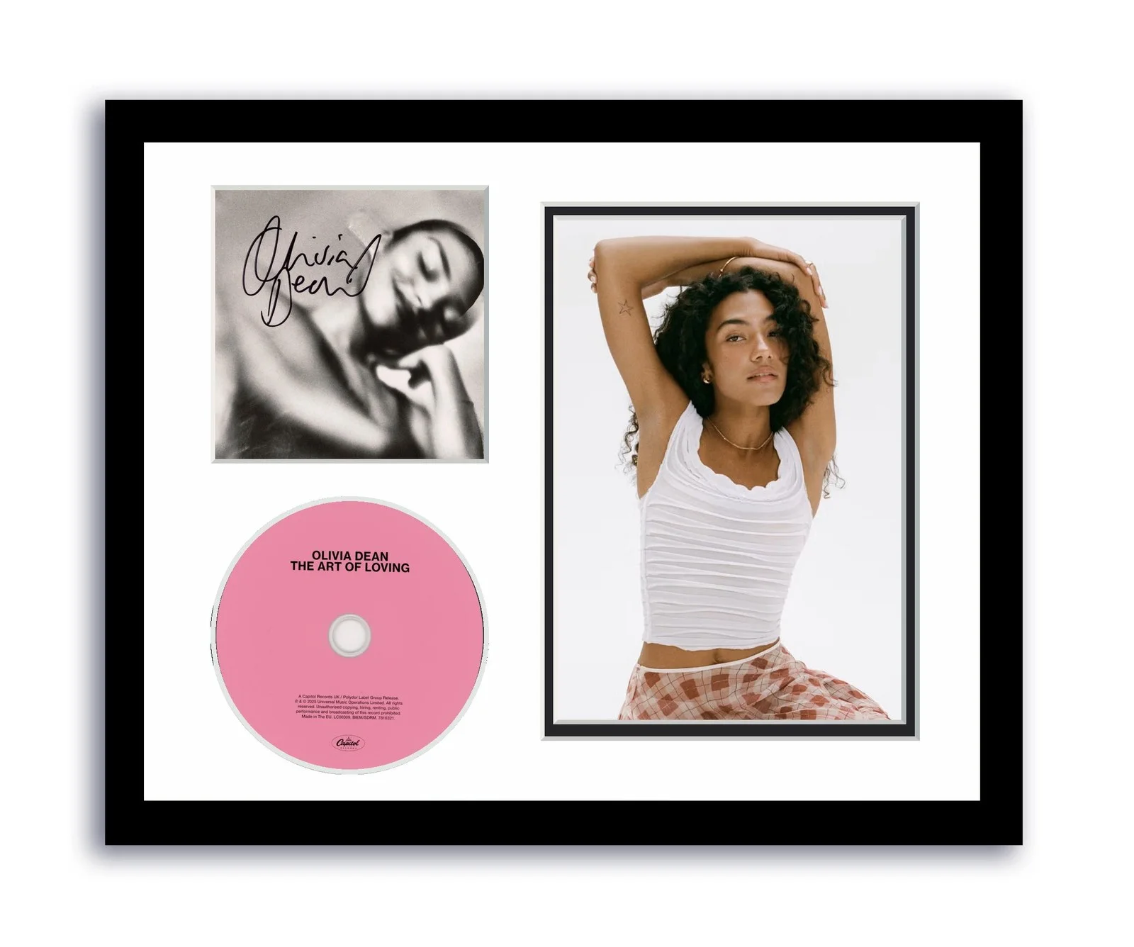 Olivia Dean — Olivia Dean Autographed Signed 11x14 Framed CD Photo The Art Of Loving ACOA
