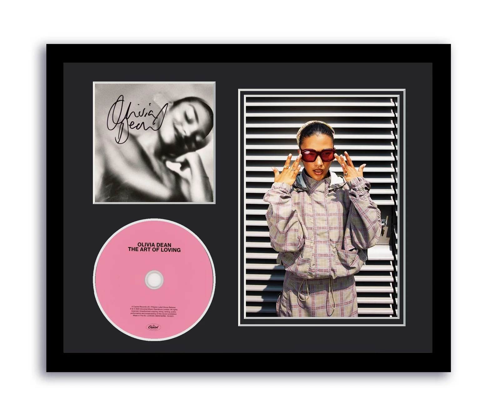 Olivia Dean — Olivia Dean Autographed Signed 11x14 Framed CD Photo The Art Of Loving ACOA