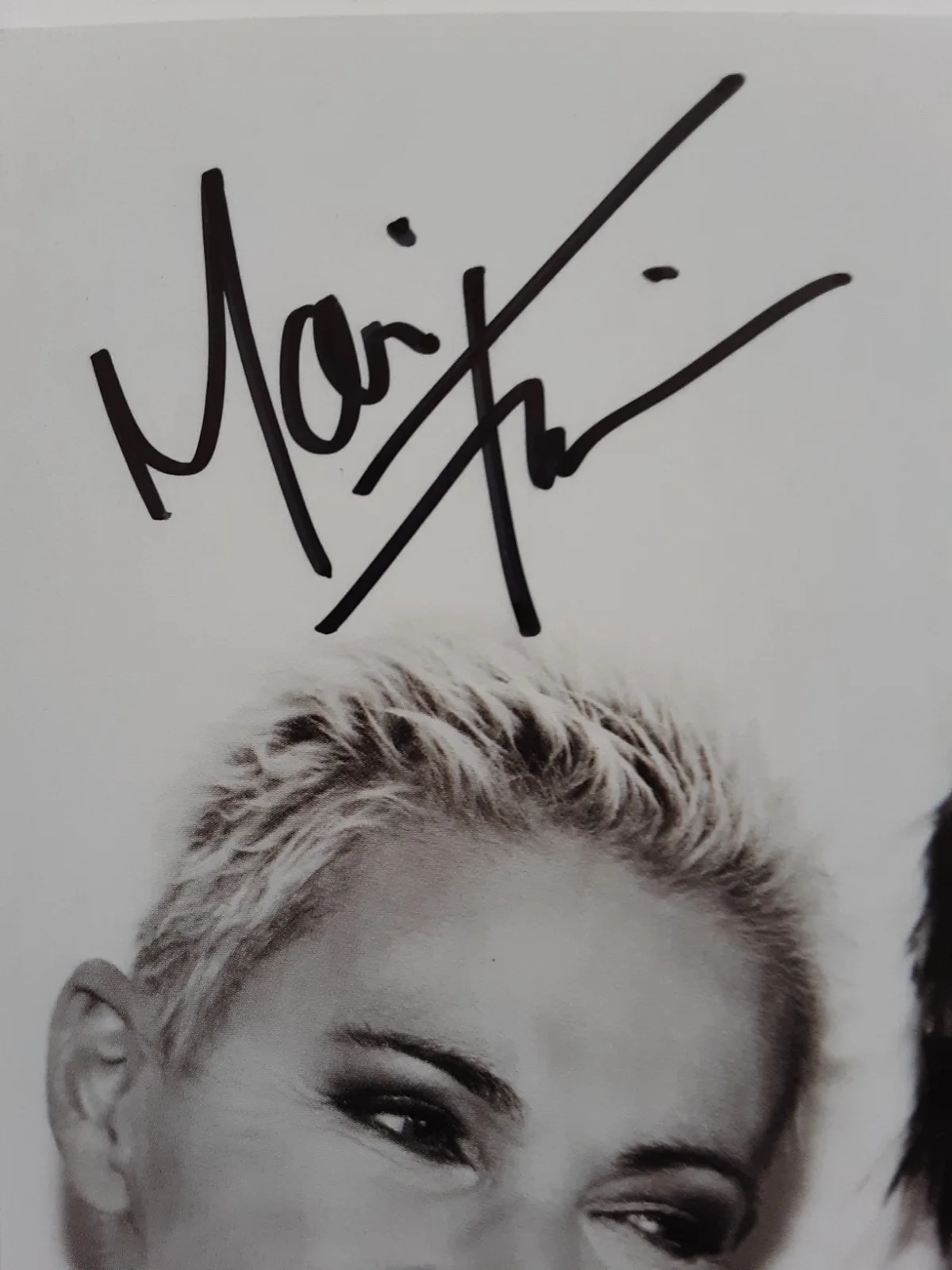 *AUTOGRAPHED* ROXETTE-MARIE FREDRIKSSON 4x5.75 B&W PHOTO Swedish Pop PER GESSLE, image 2