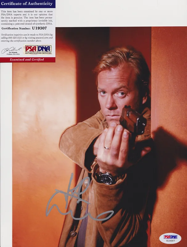 Kiefer Sutherland — Kiefer Sutherland Jack Bauer 24 Signed Autograph 8x10 Photo PSA/DNA COA #9