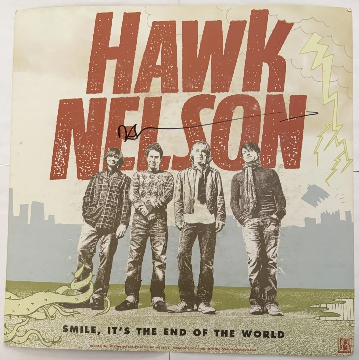 Hawk Nelson Smile It’s The End Of The World Signed Autographed 12” Promo Poster, изображение 2