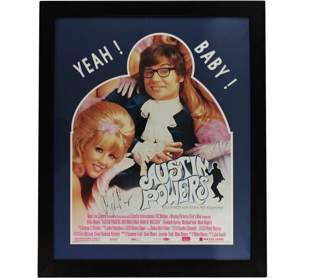 Mike Myers — Mike Myers Signed Austin Powers Framed Movie Poster