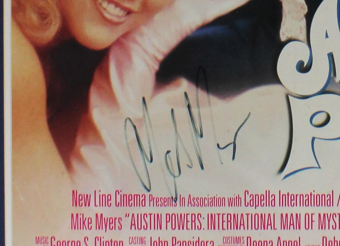 Mike Myers — Mike Myers Signed Austin Powers Framed Movie Poster, image 2