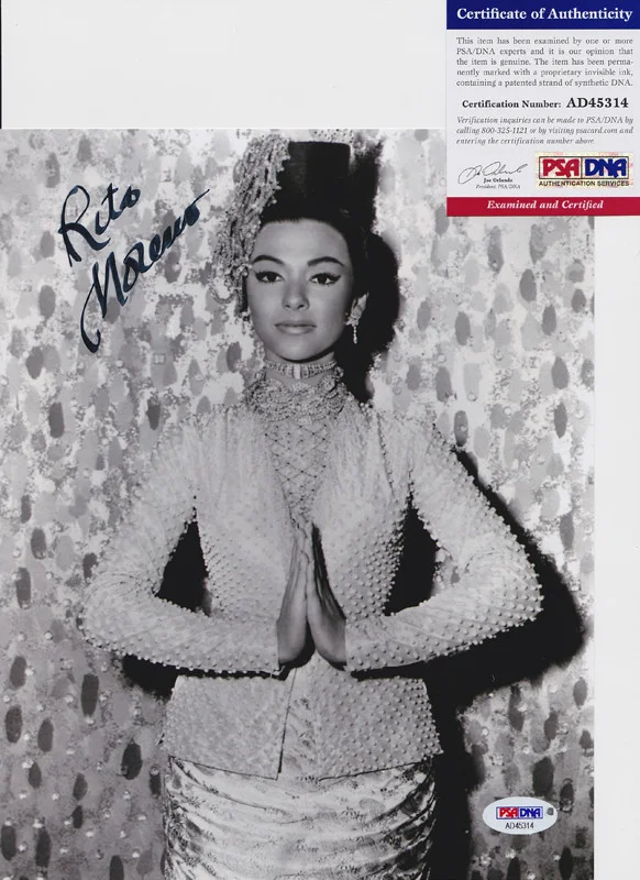 Rita Moreno — Rita Moreno West Side Story Signed Autograph 8x10 Photo PSA/DNA COA #6