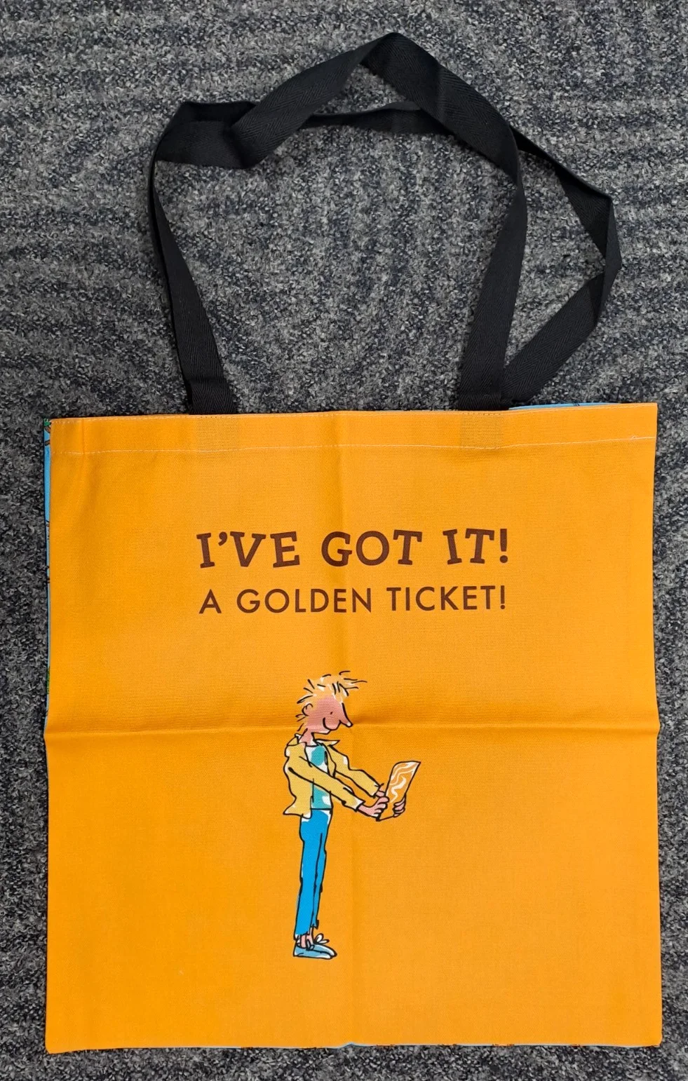 WILLY WONKA: TOTE BAG 'I'VE GOT IT! A GOLDEN TICKET!': ROAD DAHL: BRAND NEW LOOK, изображение 3