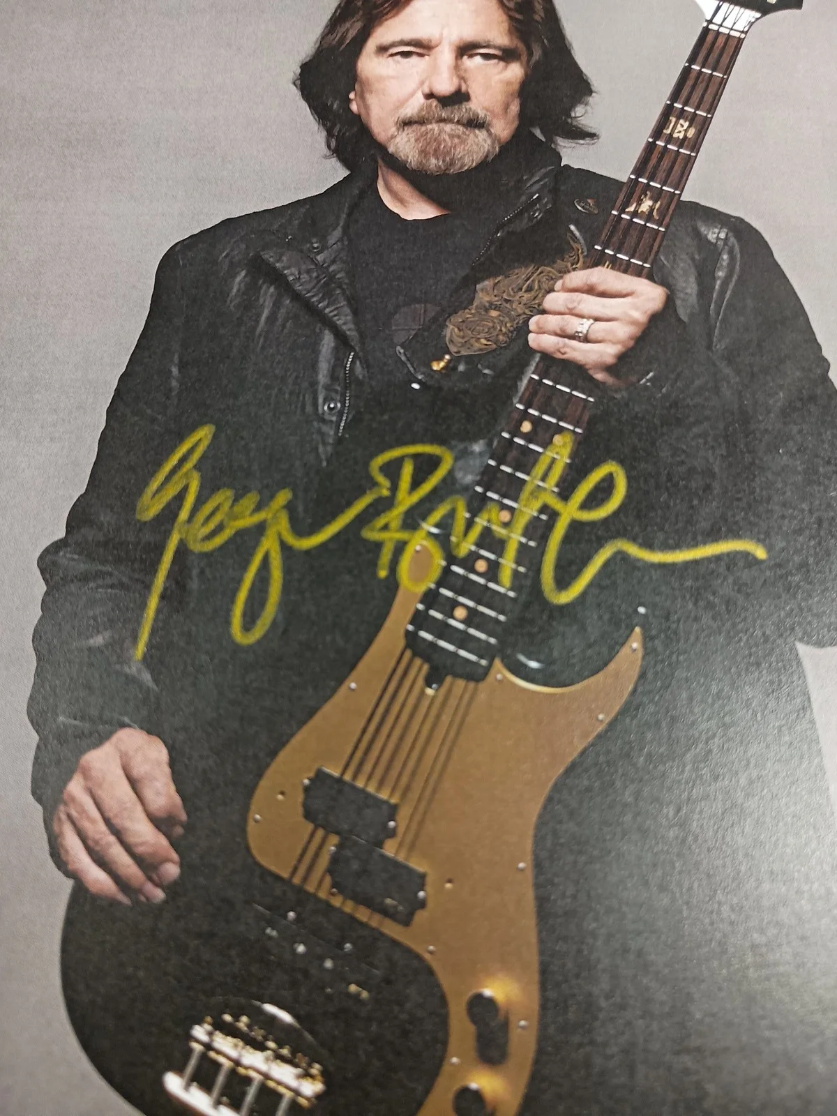 Geezer Butler SIGNED 8x10 Photo Goldmine Magazine Black Sabbath #18/200 JSA, изображение 3
